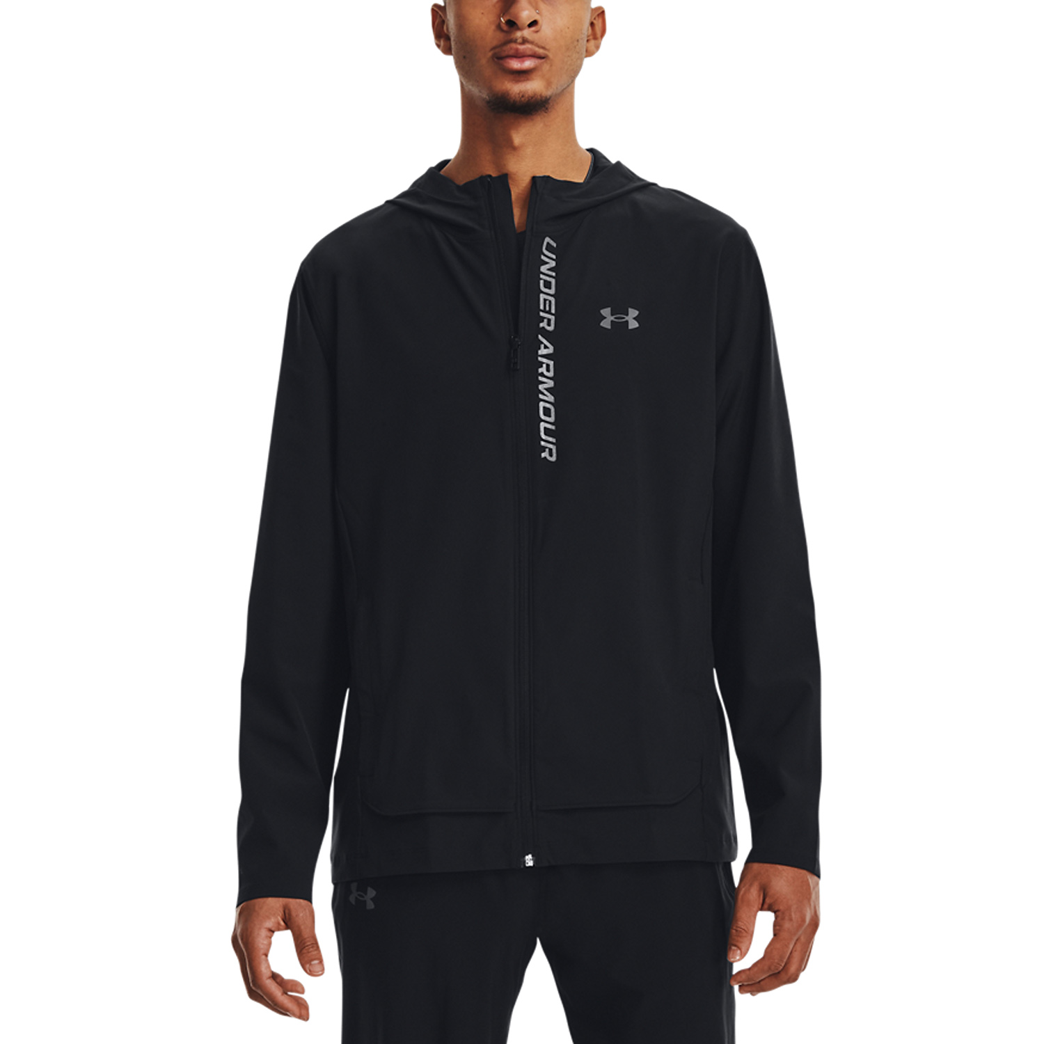 Under Armour Outrun The Storm Giacca Black/Jet Gray/Reflective