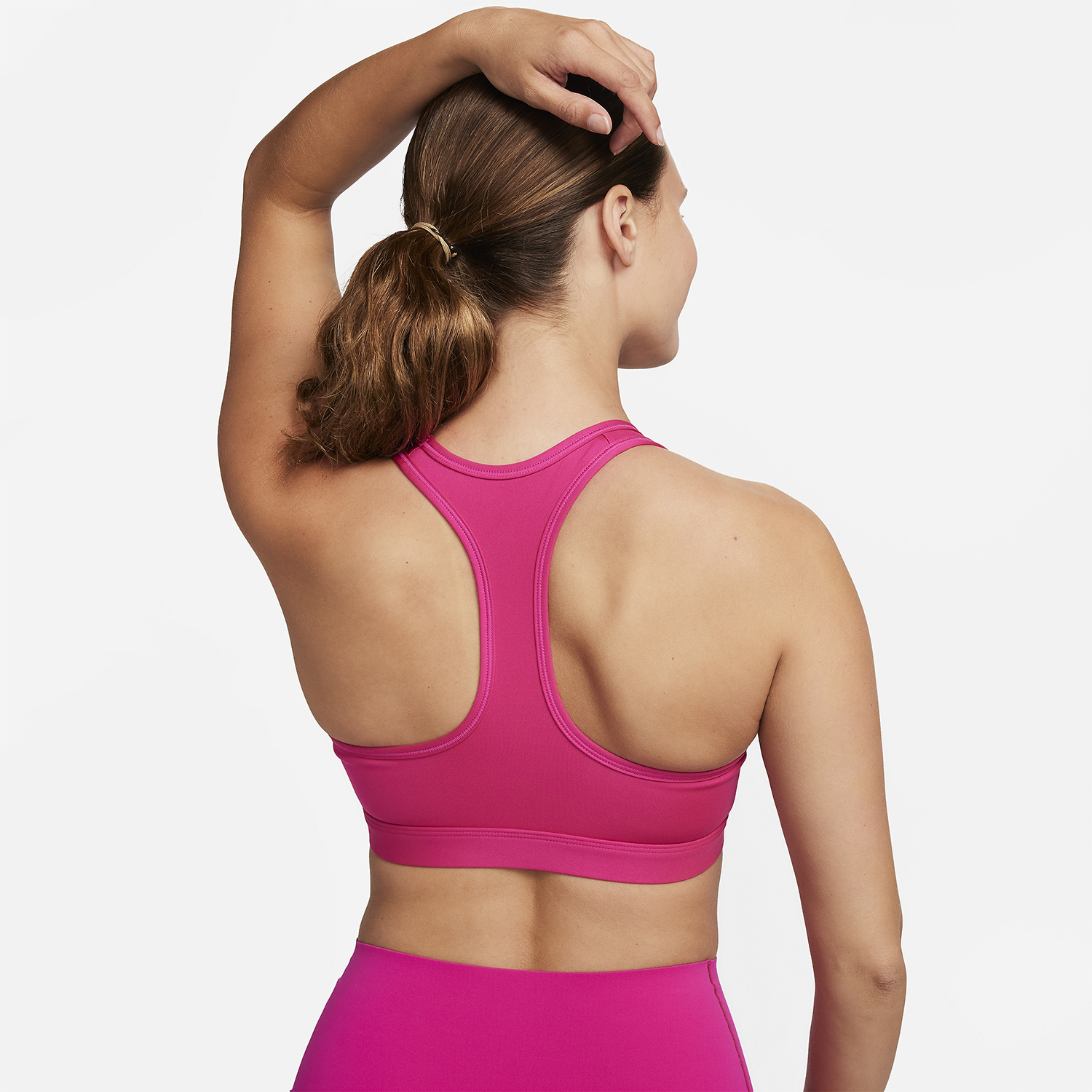 Nike Swoosh Dri-FIT Reggiseno Sportivo Fireberry/White