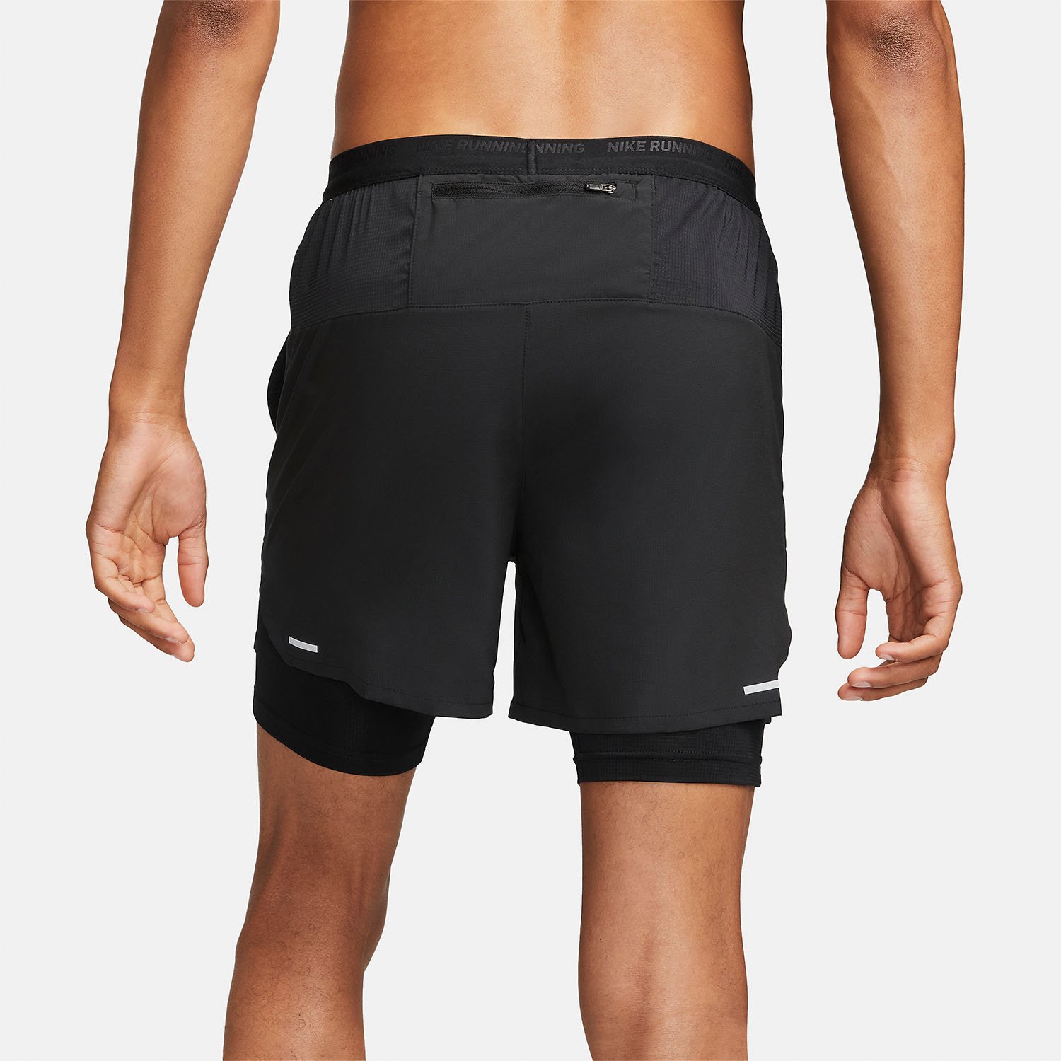 Nike Dri-FIT Stride Hybrid 2 in 1 5in Pantaloncini Black/Reflective Silver