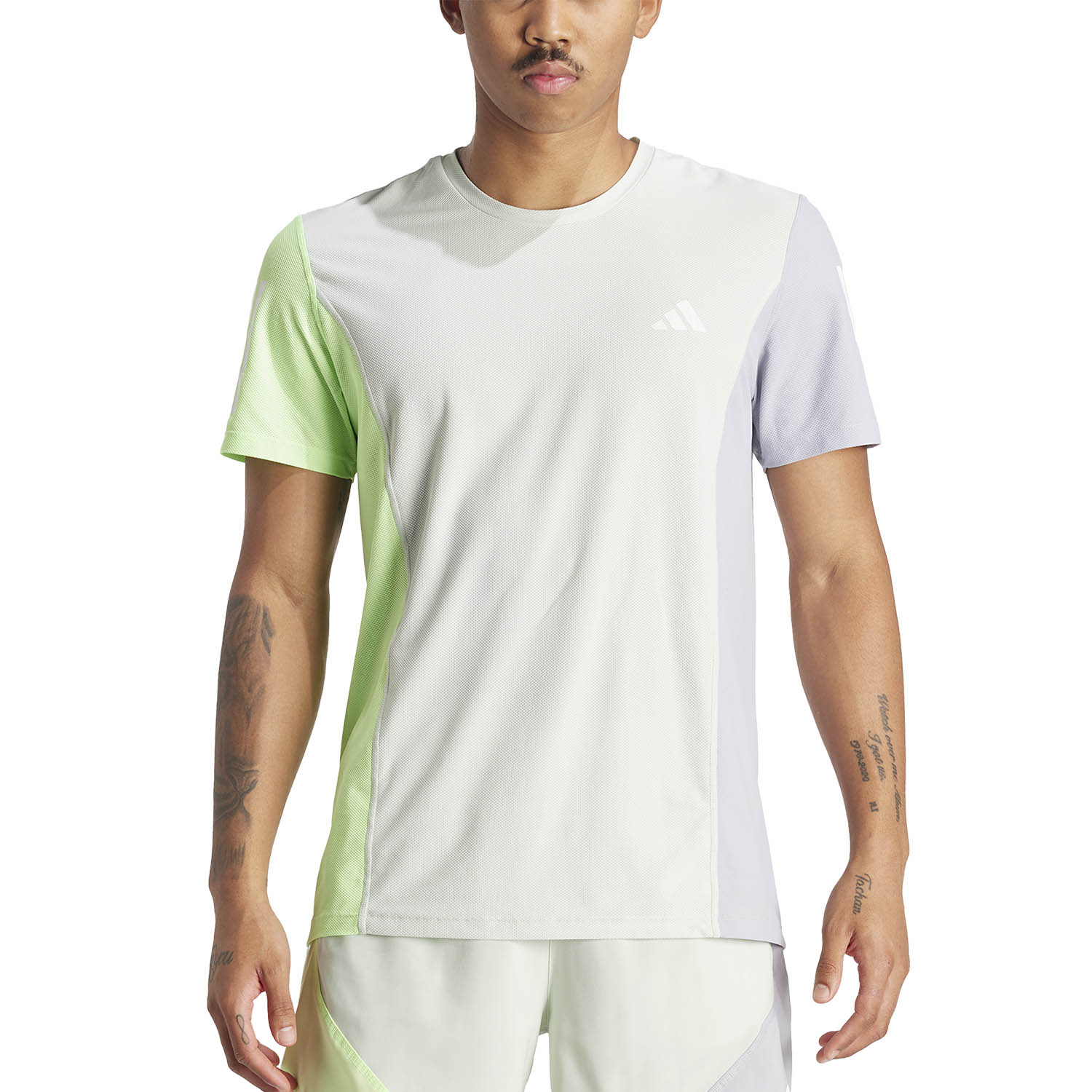 adidas Own The Run Print Maglietta Linen Green/Green Spark/Halo Silver