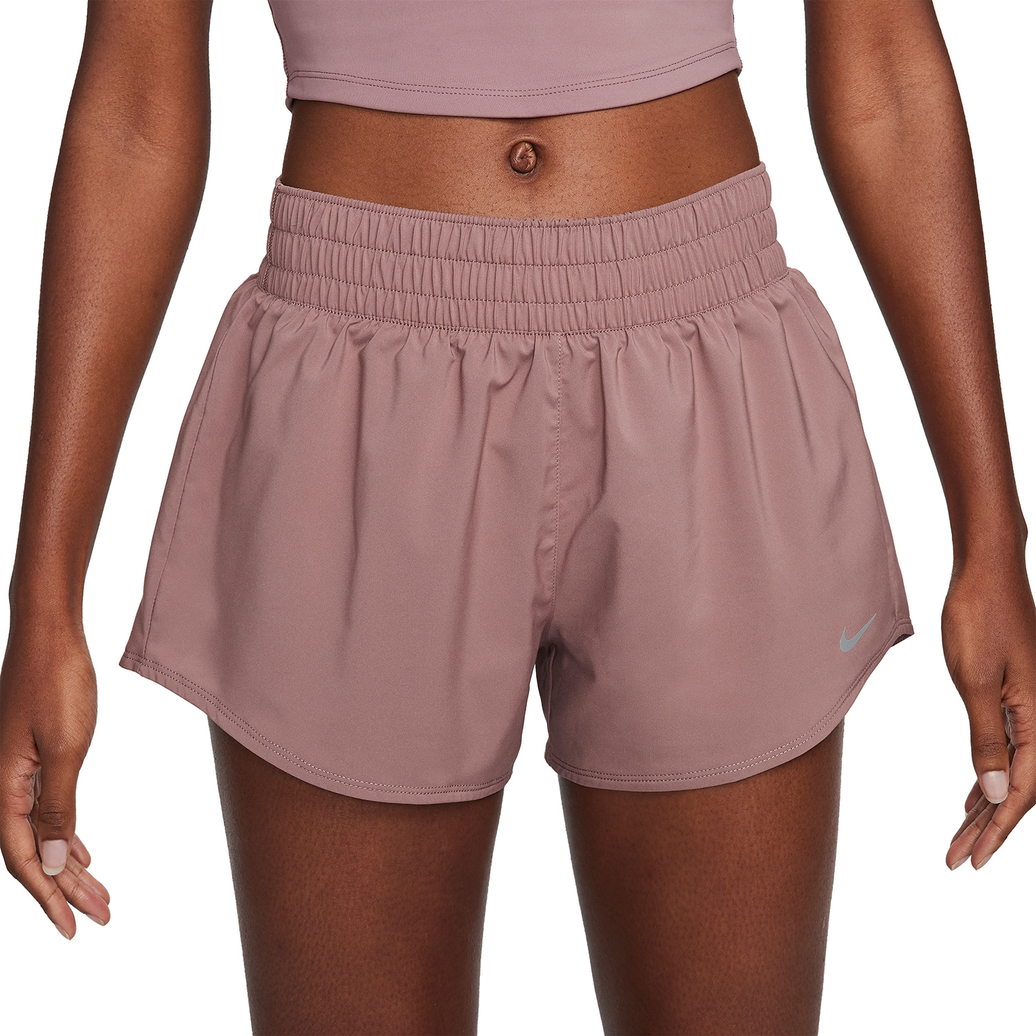 Nike Dri-FIT One 3in Pantaloncini Smokey Mauve/Reflective Silver