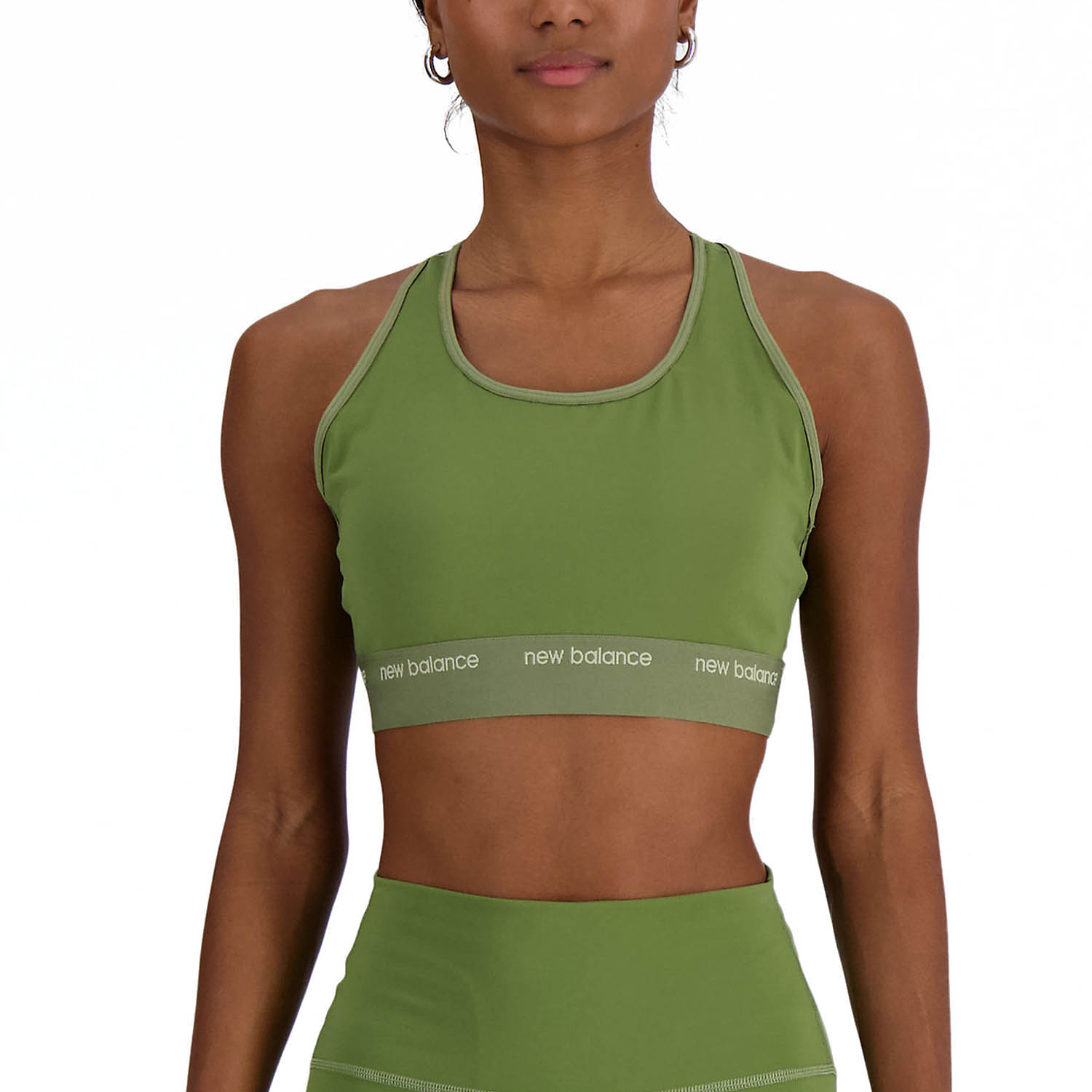 New Balance Sleek Pace Reggiseno Sportivo Dark Olivine