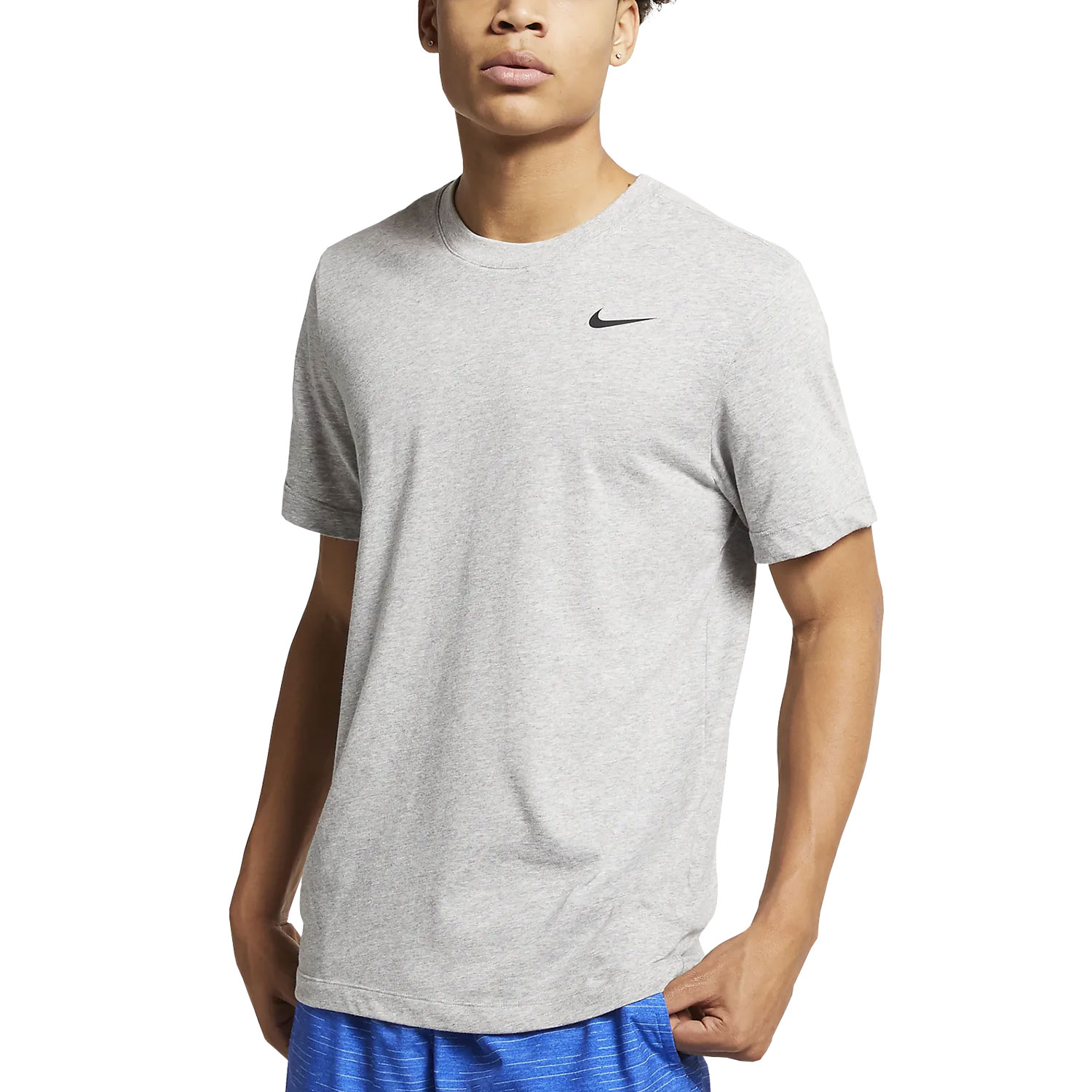 Nike Dri-FIT Swoosh Logo Maglietta Grey/Black