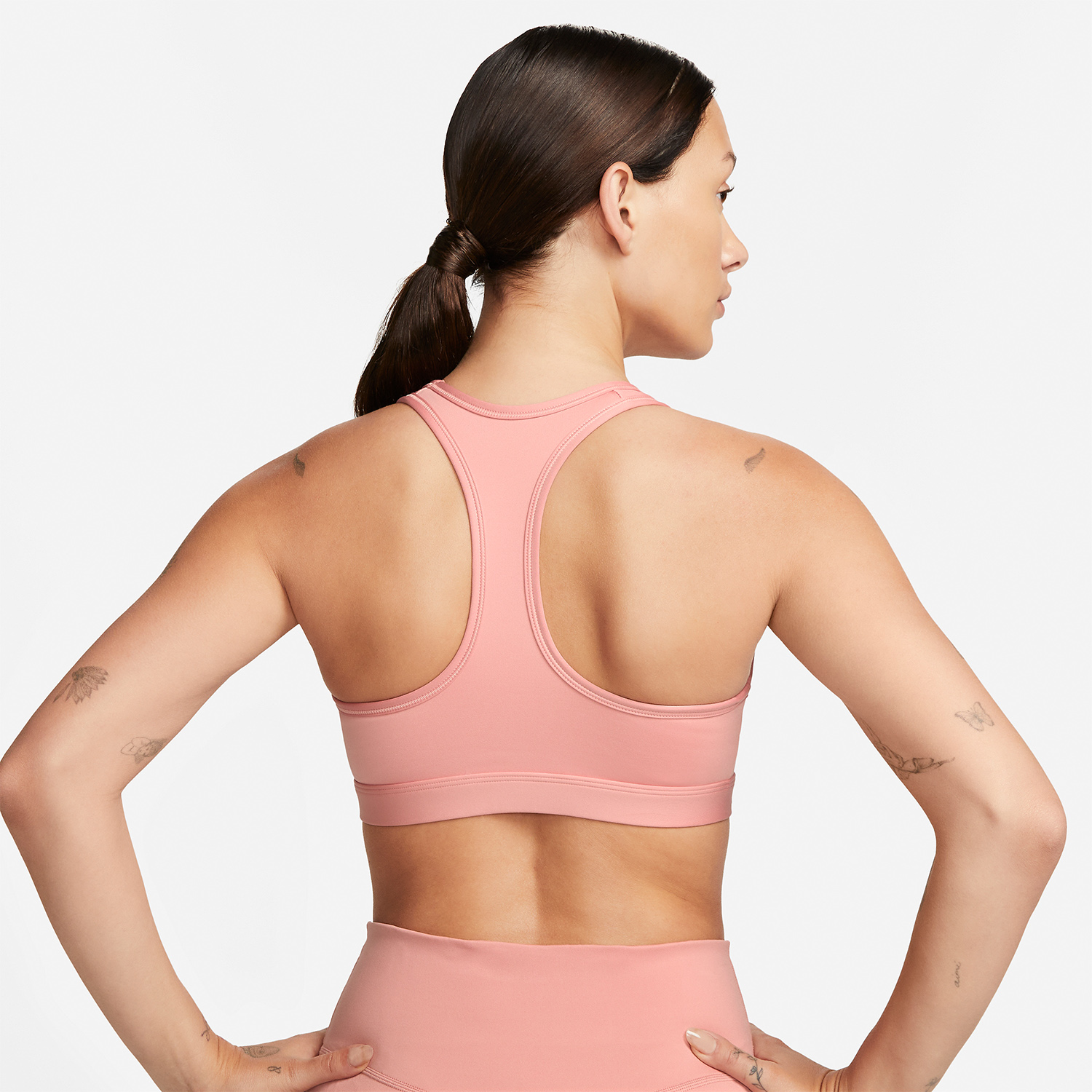 Nike Swoosh Dri-FIT Reggiseno Sportivo Red Stardust/White