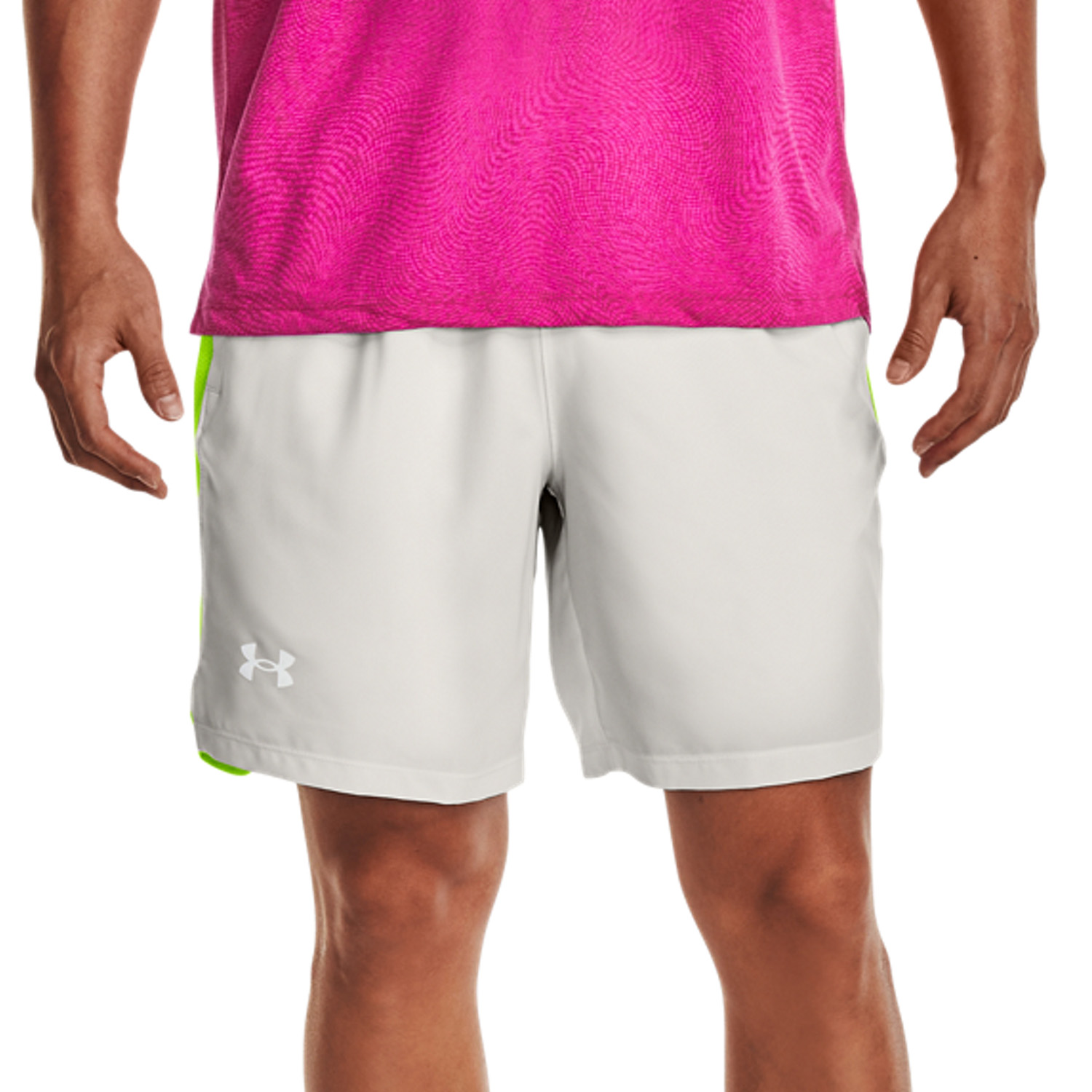 Under Armour Launch 7in Pantaloncini Gray Mist/Lime Surge