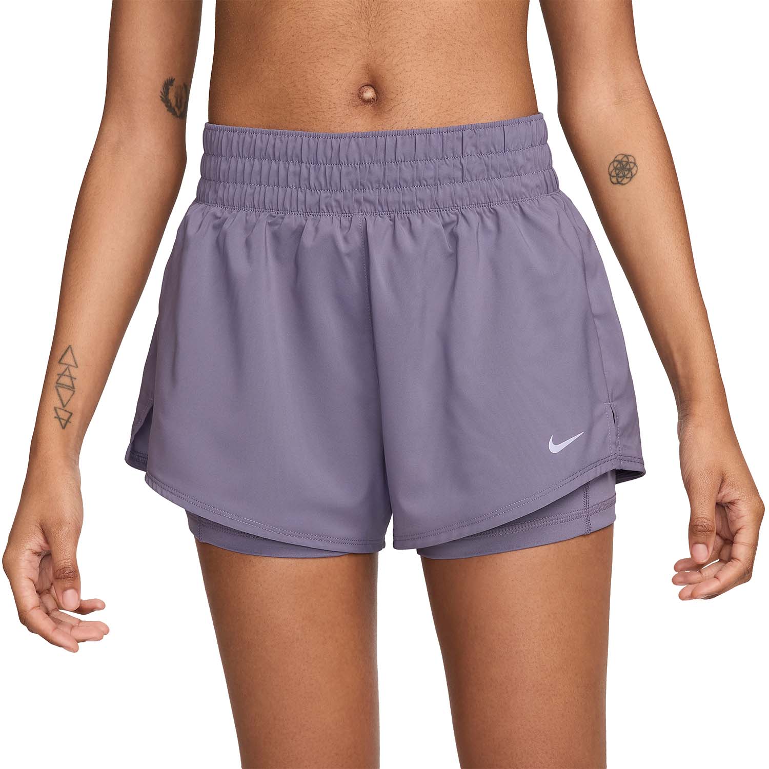 Nike Dri-FIT One 2 in 1 3in Pantaloncini Daybreak/Reflective Silver