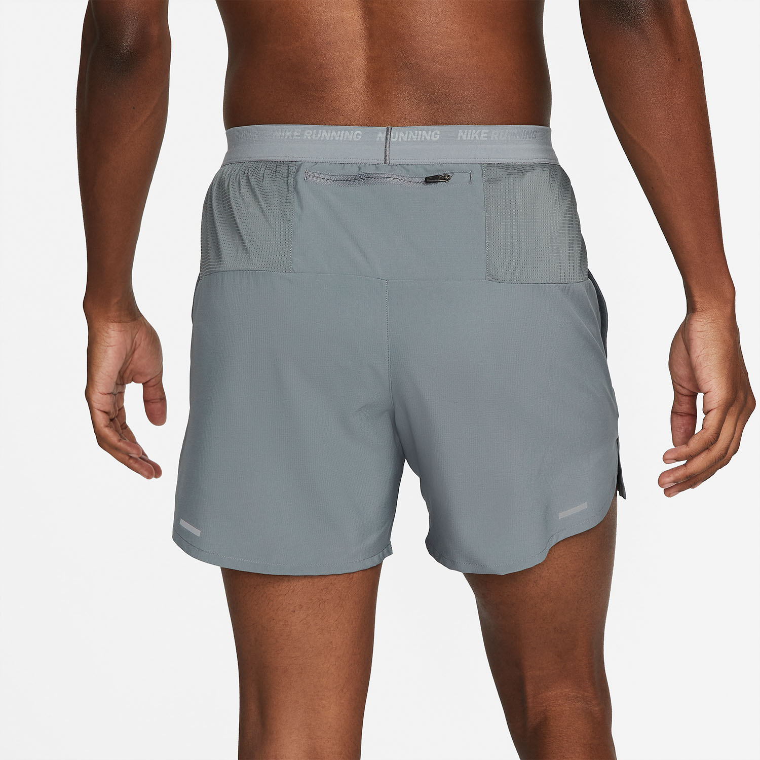 Nike Dri-FIT Stride 5in Pantaloncini Smoke Grey/Black/Reflective Silver