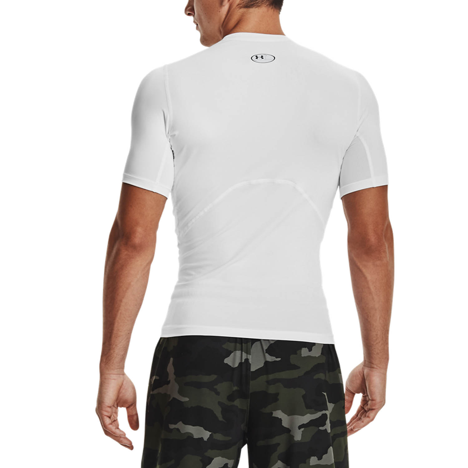 Under Armour HeatGear Compression Logo Maglietta White/Black