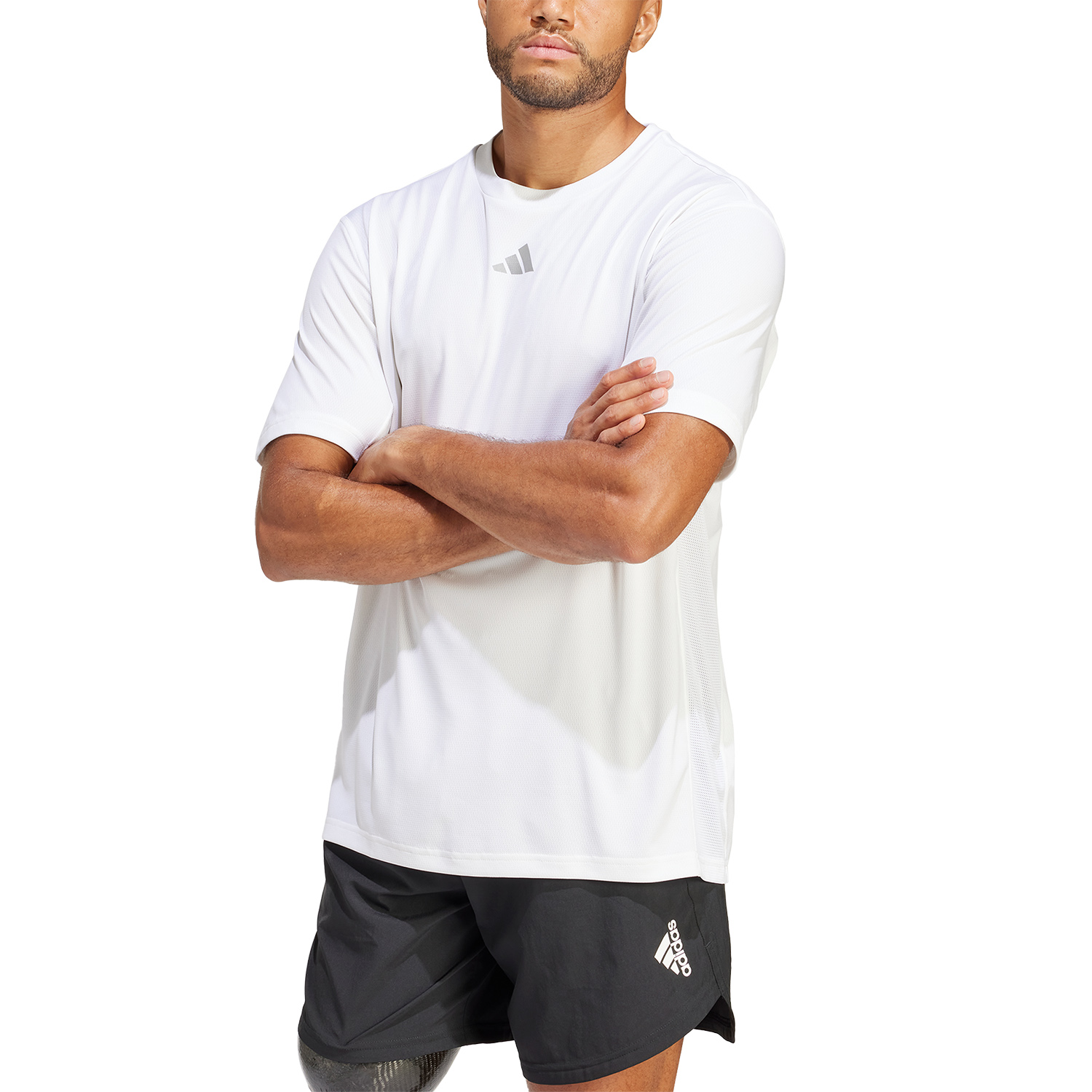 adidas HIIT 3 Stripes Maglietta White