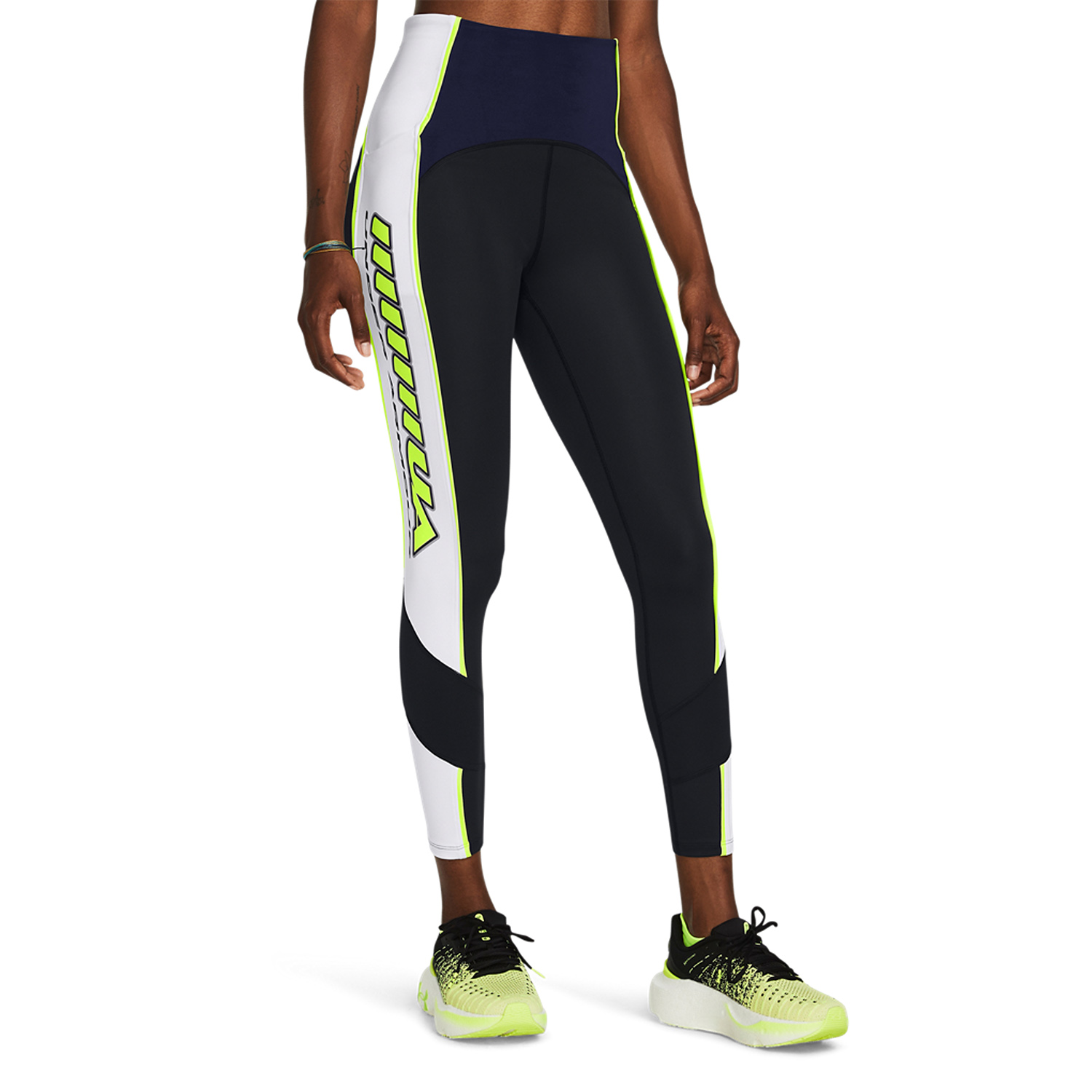 Under Armour Run Everywhere Ankle Tights Black/Midnight Navy/White