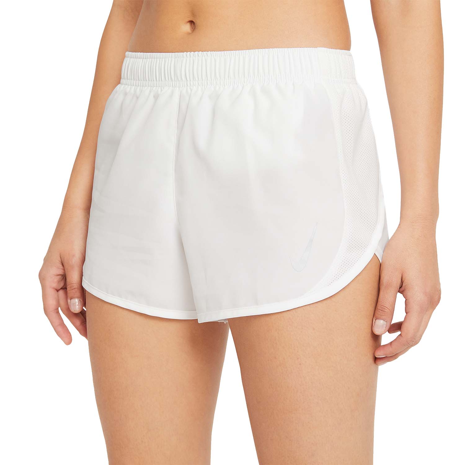 Nike Tempo Race 3in Pantaloncini White/Reflective Silver