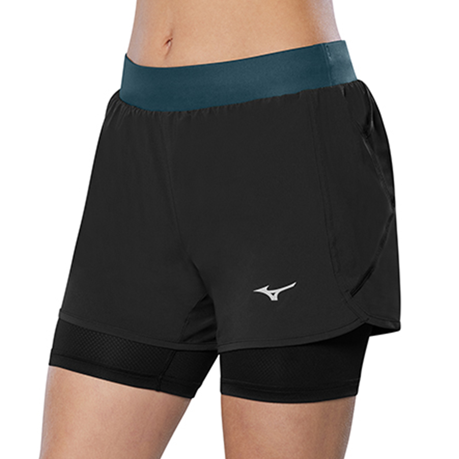 Mizuno ER 2 in 1 4.5in Pantaloncini Black