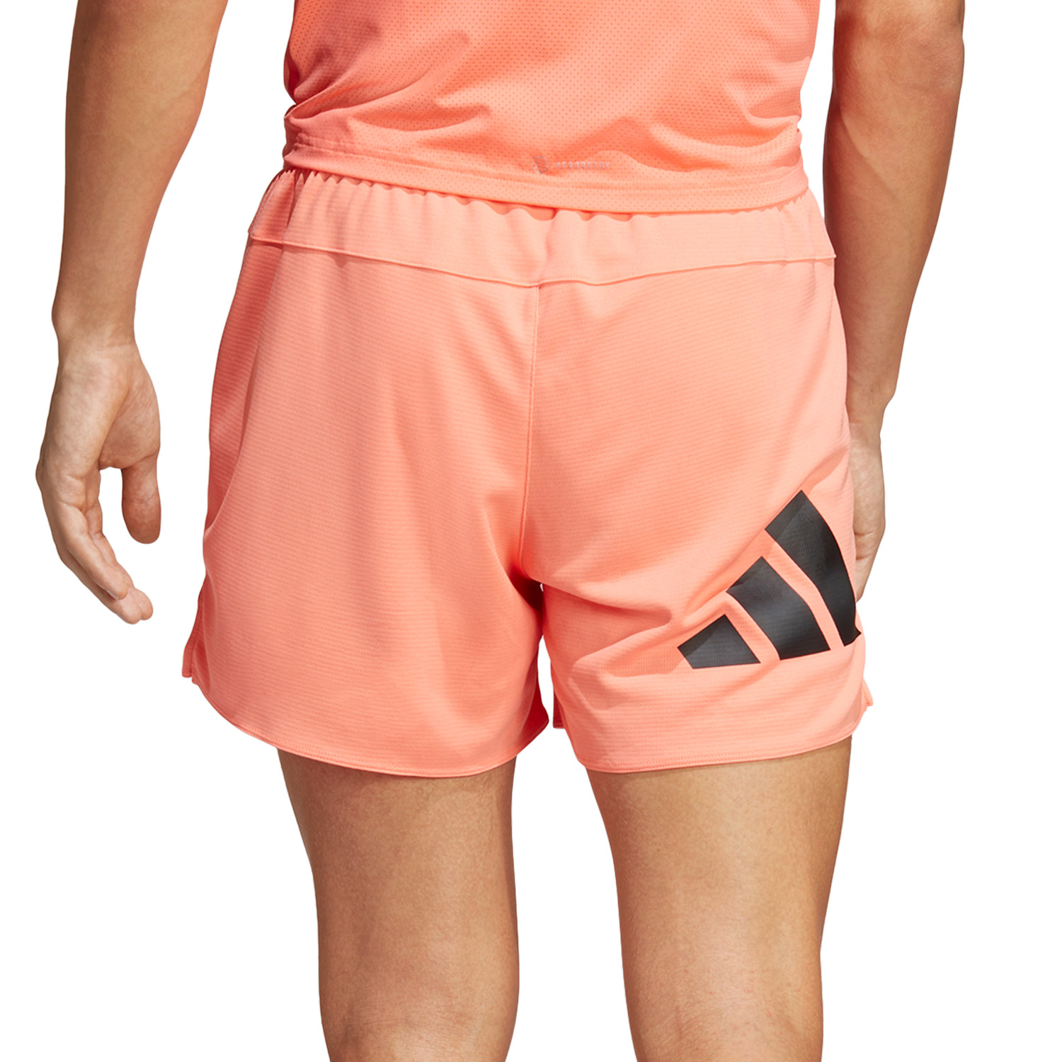 adidas Run Icons 3 Bar 5in Pantaloncini Coral Fusion