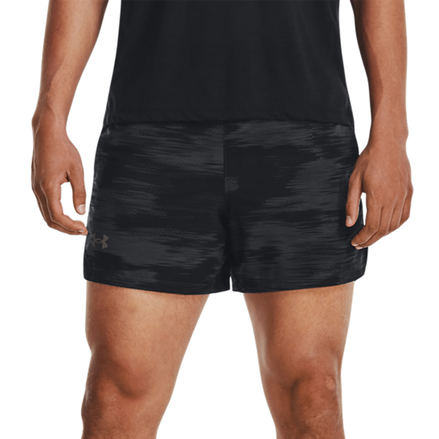 Under Armour Launch Printed 5in Pantaloncini Jet Gray/Black/Reflective
