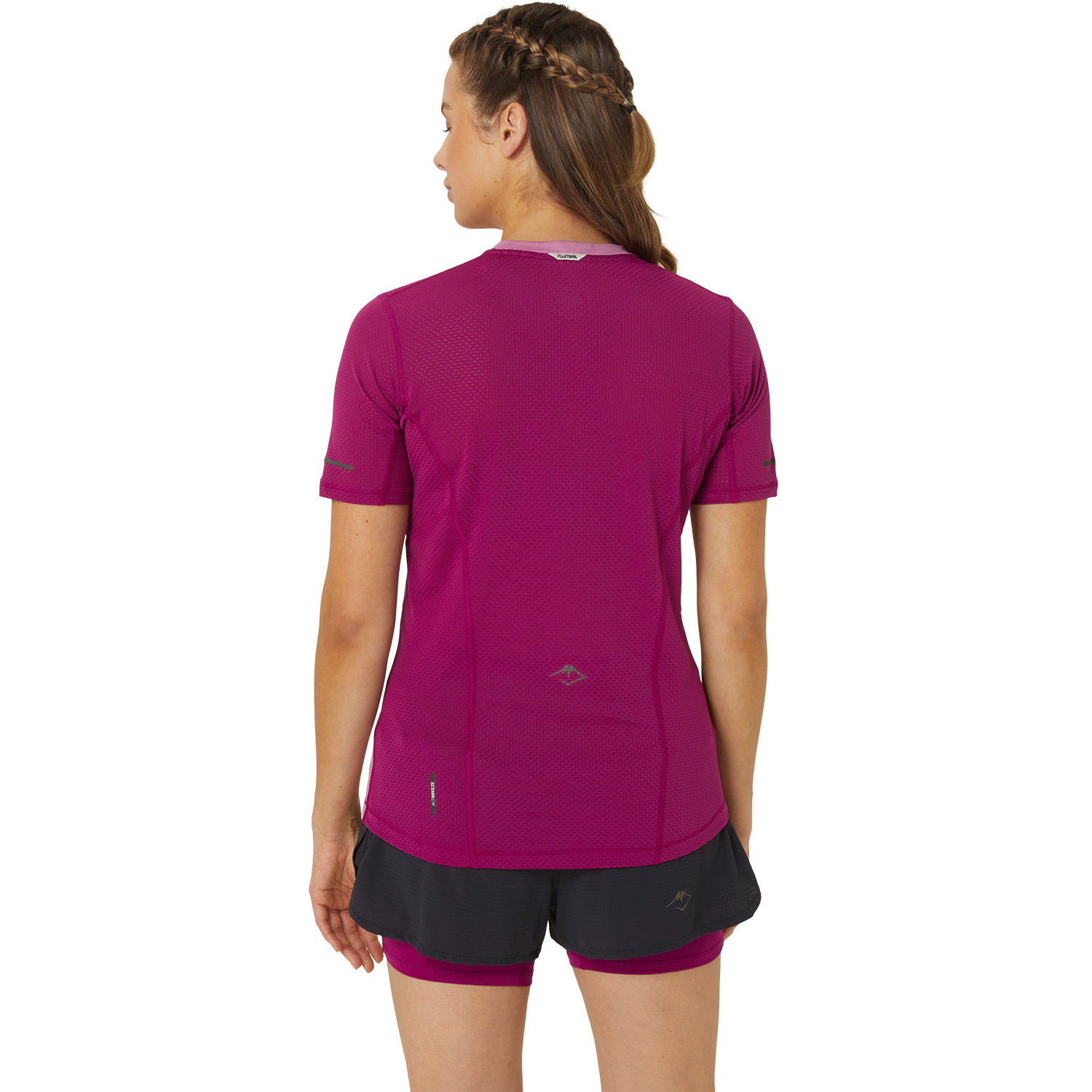 Asics Fujitrail Logo Maglietta Soft Berry/Blackberry
