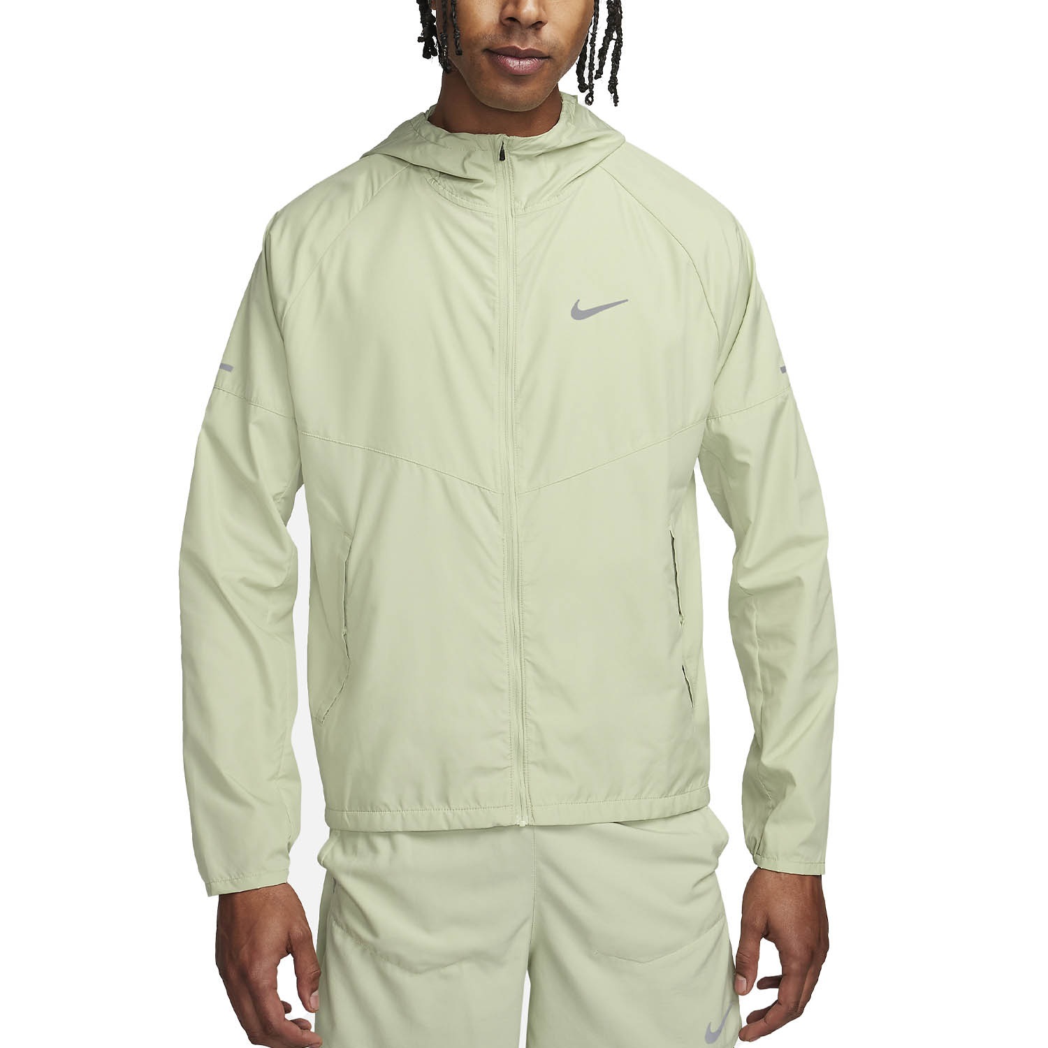 Nike Repel Miler Giacca Olive Aura/Reflective Silver