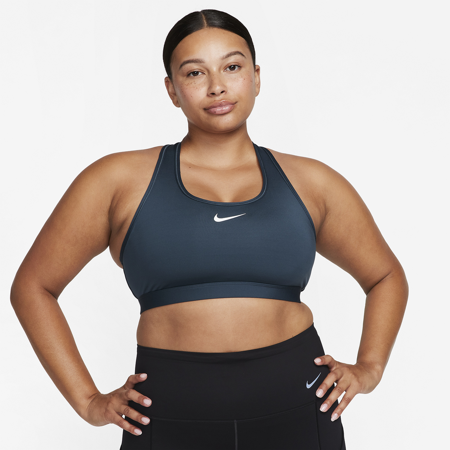 Nike Swoosh Dri-FIT Reggiseno Sportivo Deep Jungle/White