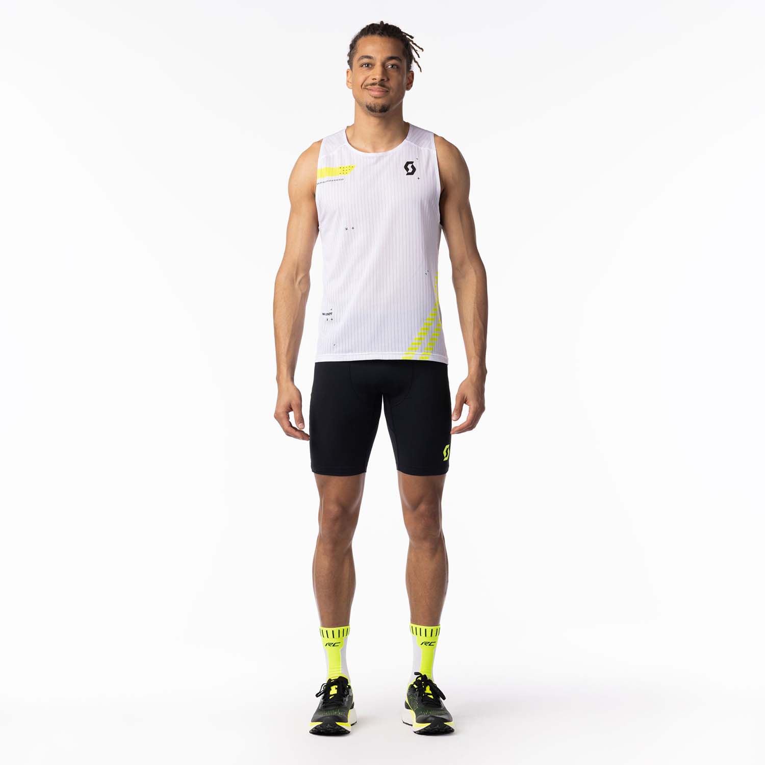 Scott RC Run 8in Pantaloncini Black/Yellow