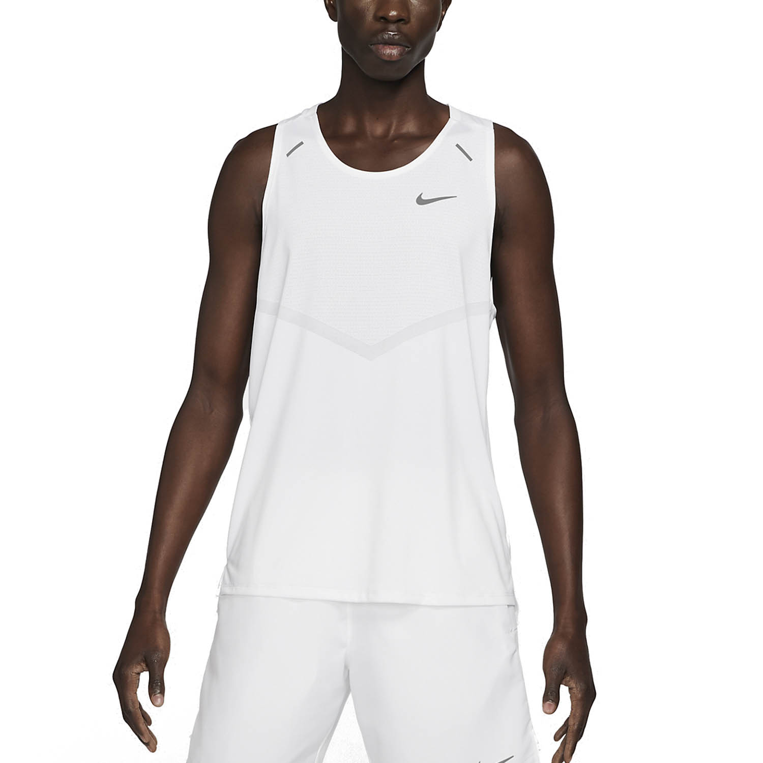 Nike Dri-FIT Rise 365 Canotta White/Reflective Silver