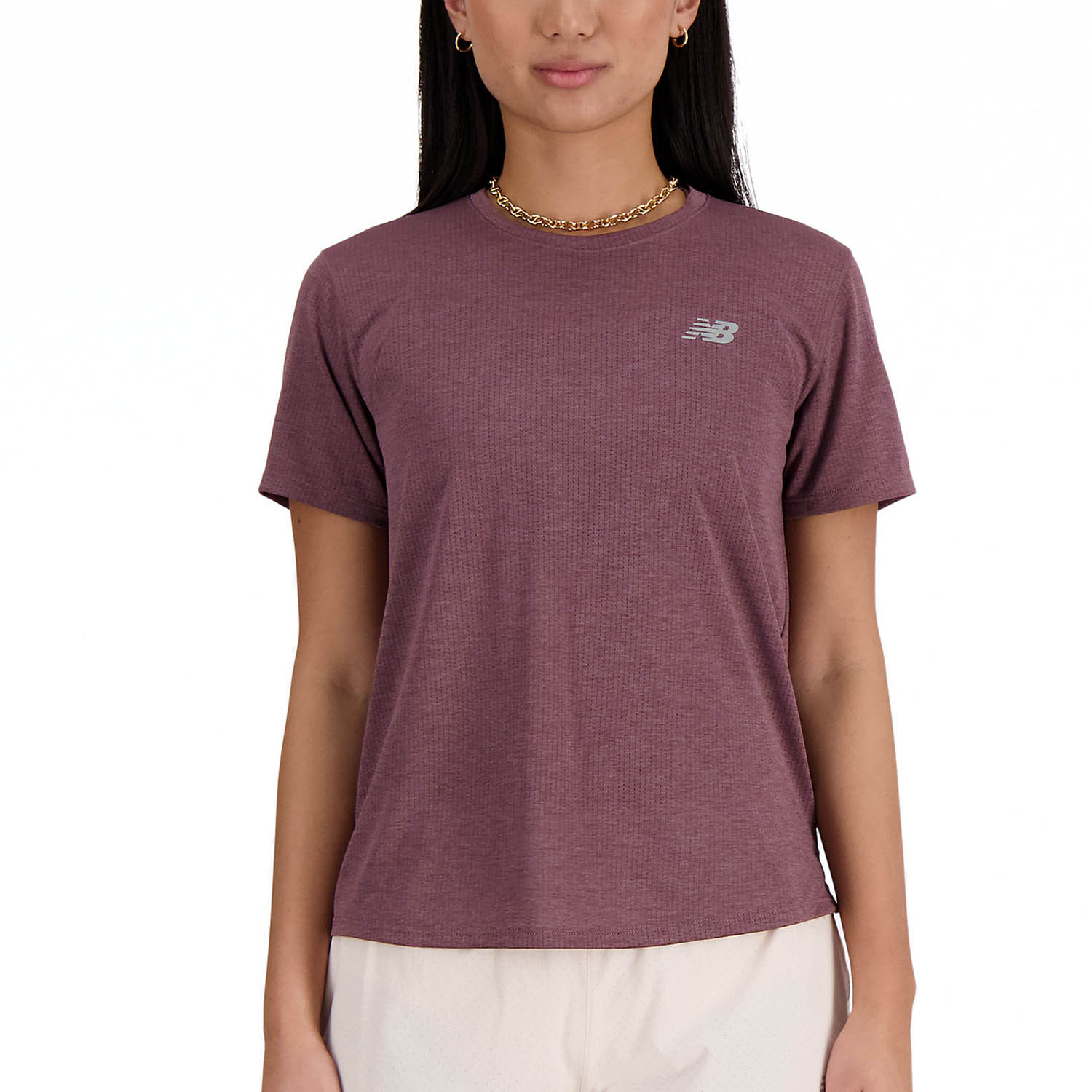 New Balance Athletics Maglietta Licorice Heather