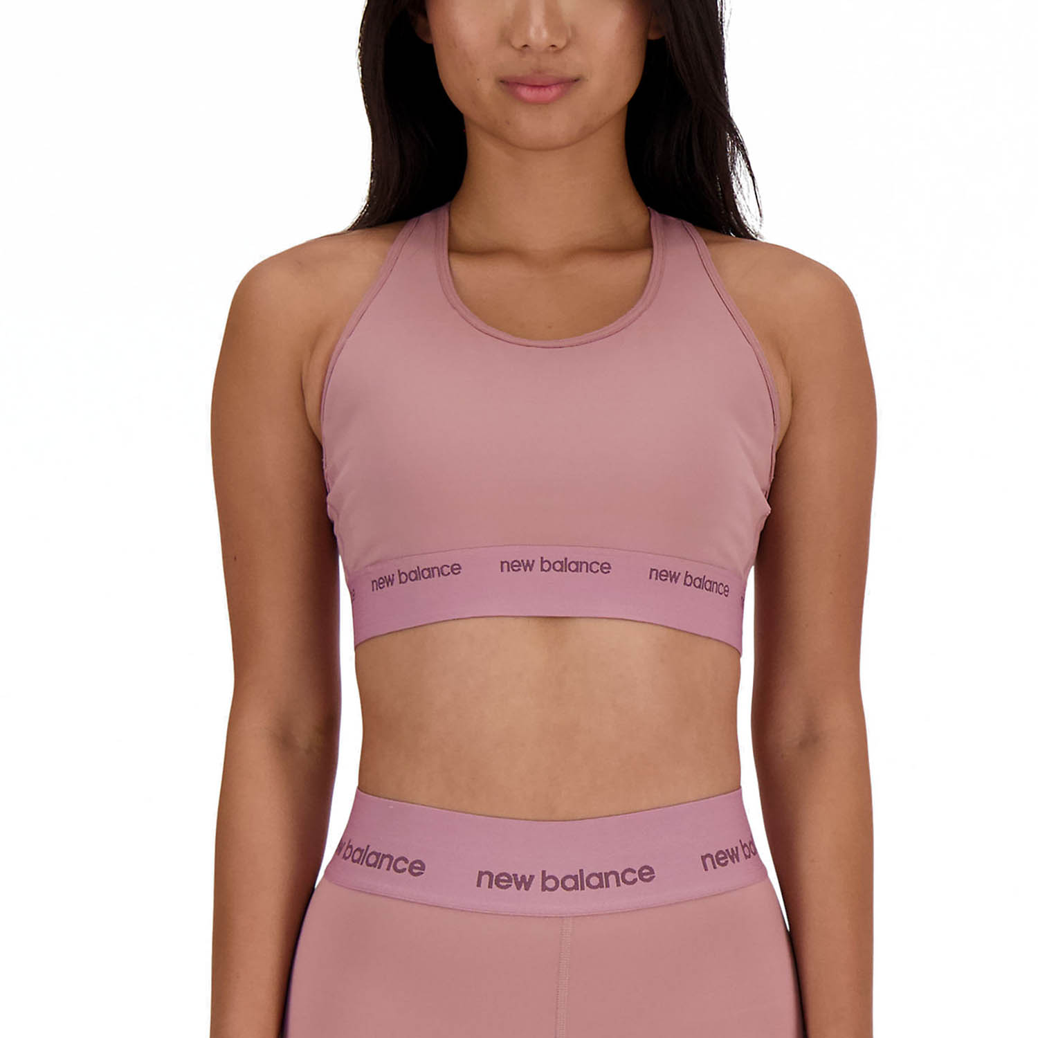 New Balance Sleek Pace Reggiseno Sportivo Rosewood