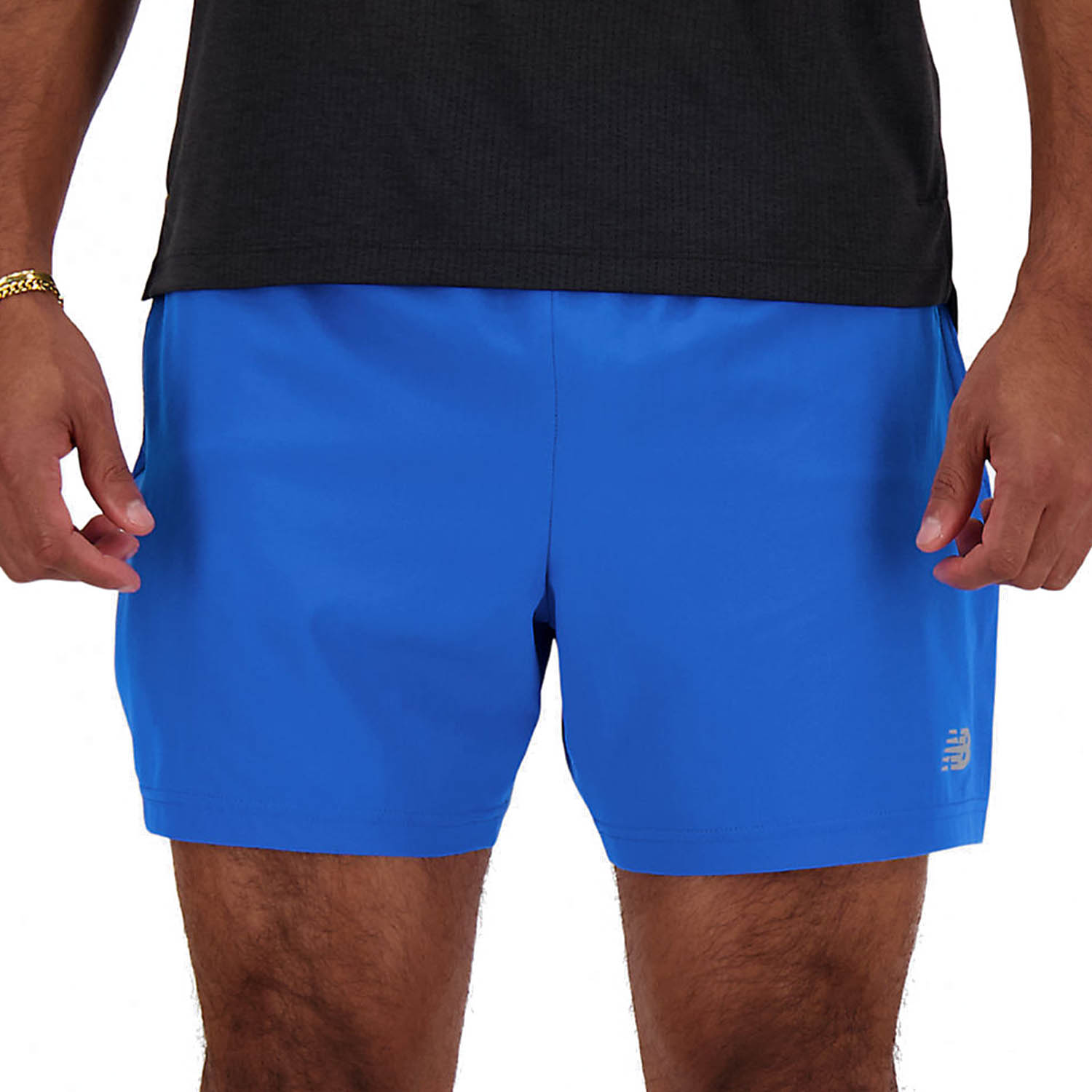 New Balance Performance 5in Pantaloncini Blue Oasis