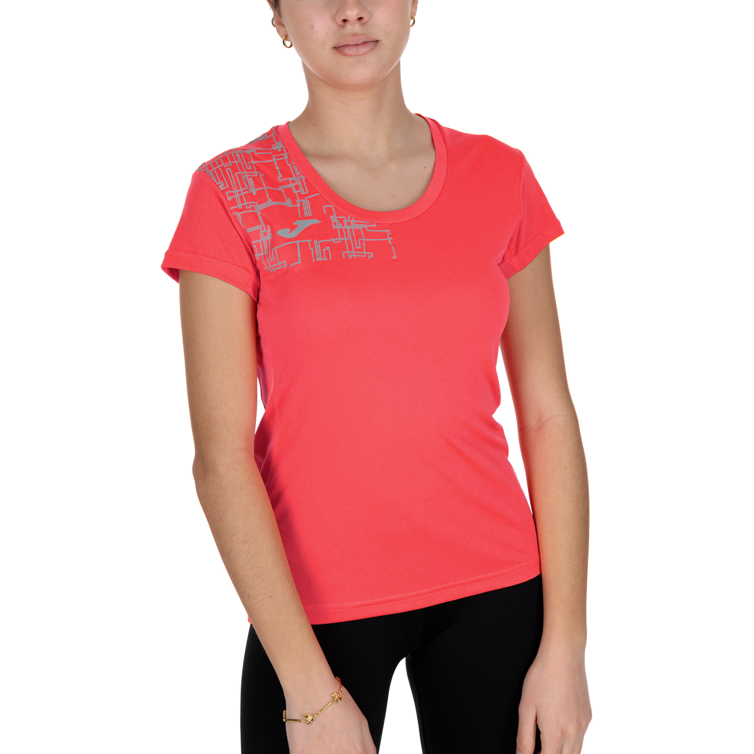 Joma Elite VIII Logo Maglietta Fluor Coral