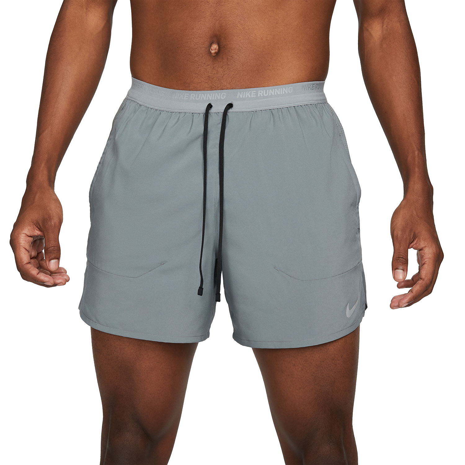 Nike Dri-FIT Stride 5in Pantaloncini Smoke Grey/Black/Reflective Silver