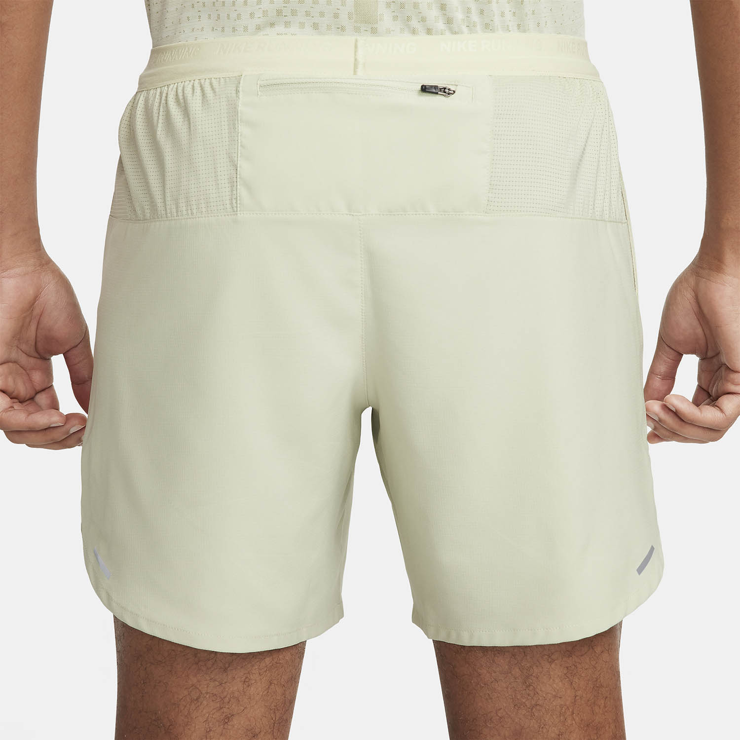 Nike Dri-FIT Stride 2 in 1 7in Pantaloncini Olive Aura/Dark Stucco/Reflective Silver