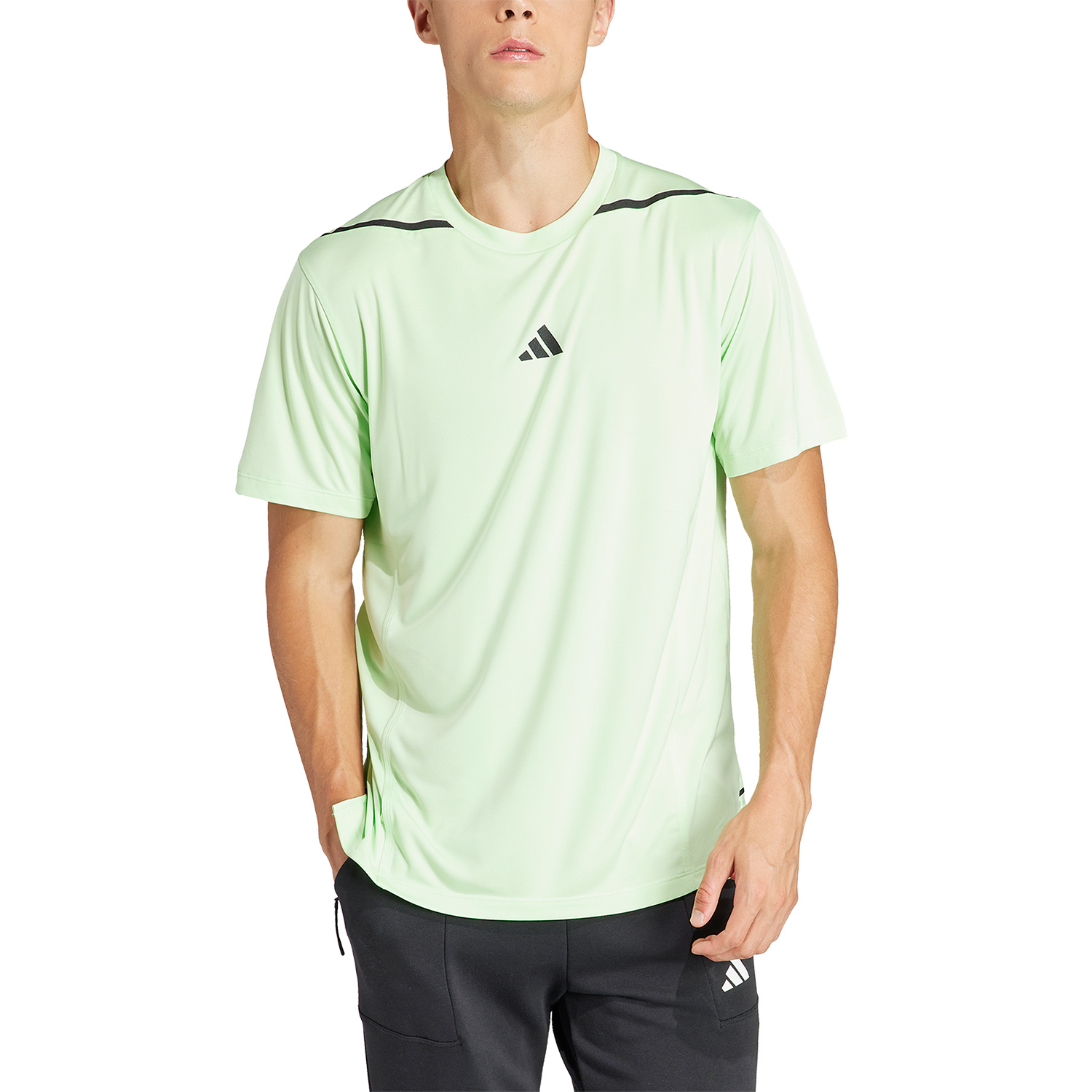 adidas D4T adistrong Maglietta Semi Green Spark/Black
