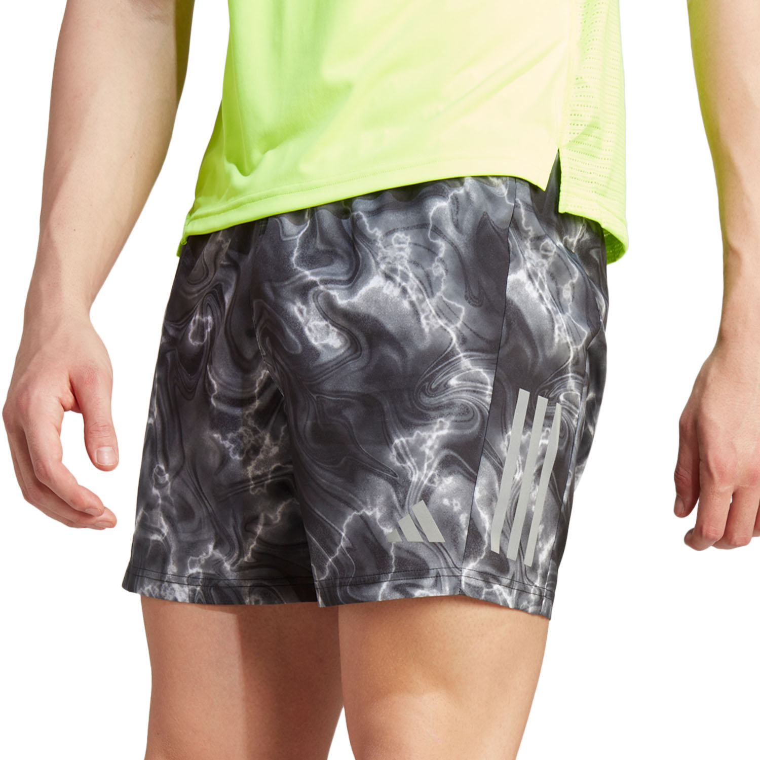 adidas Own The Run 5in Pantaloncini White/Black/Grey Six