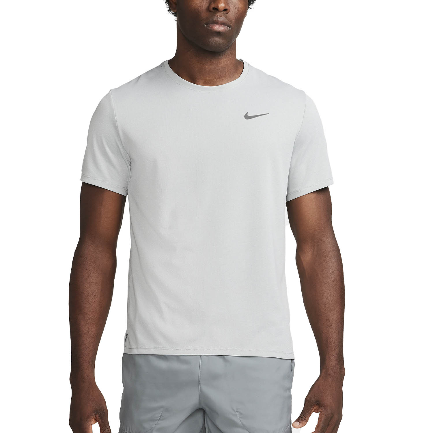 Nike Dri-FIT UV Run Division Miler Maglietta Grey Fog/Particle Grey/Reflective Silver