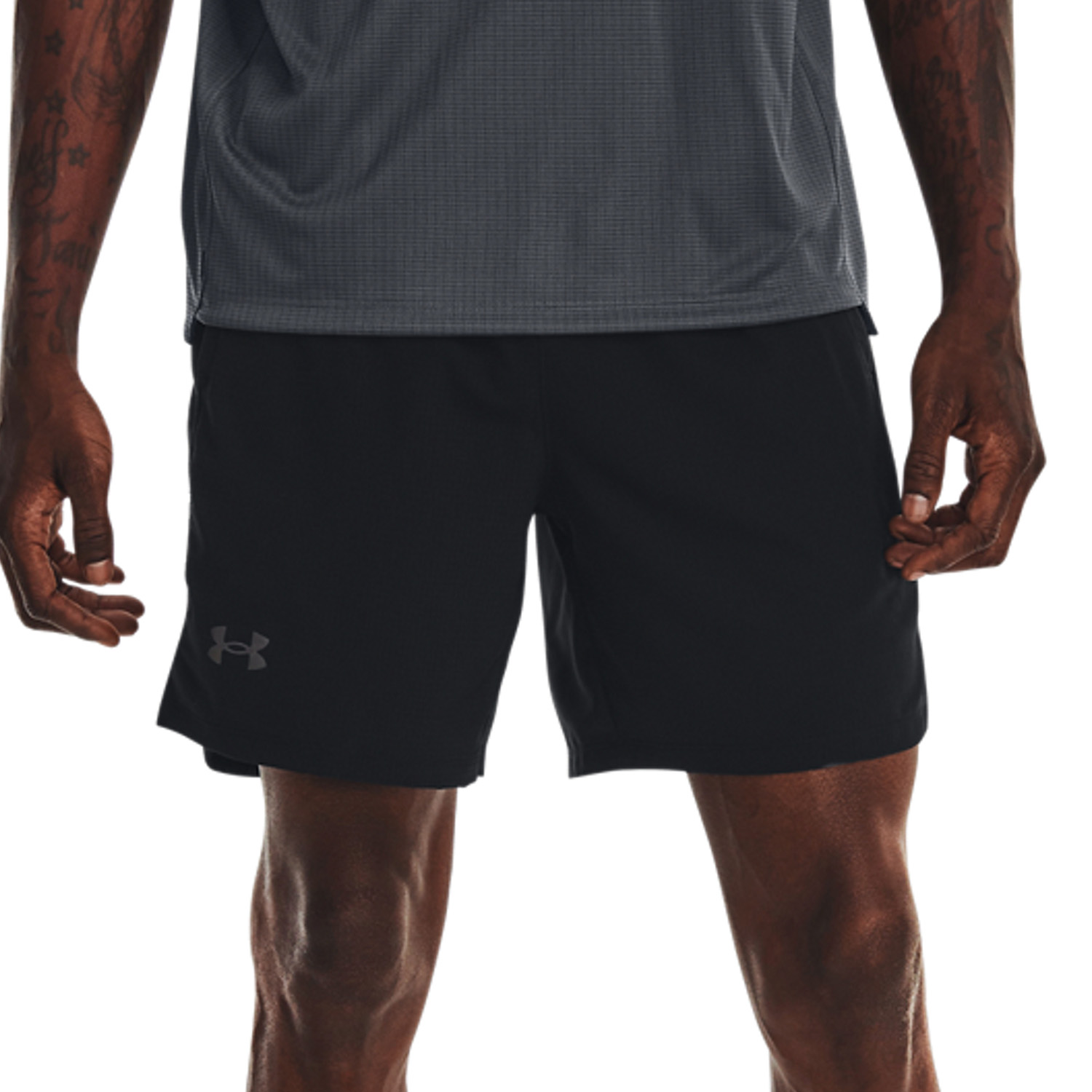 Under Armour Launch Graphic 7in Pantaloncini Black/Reflective