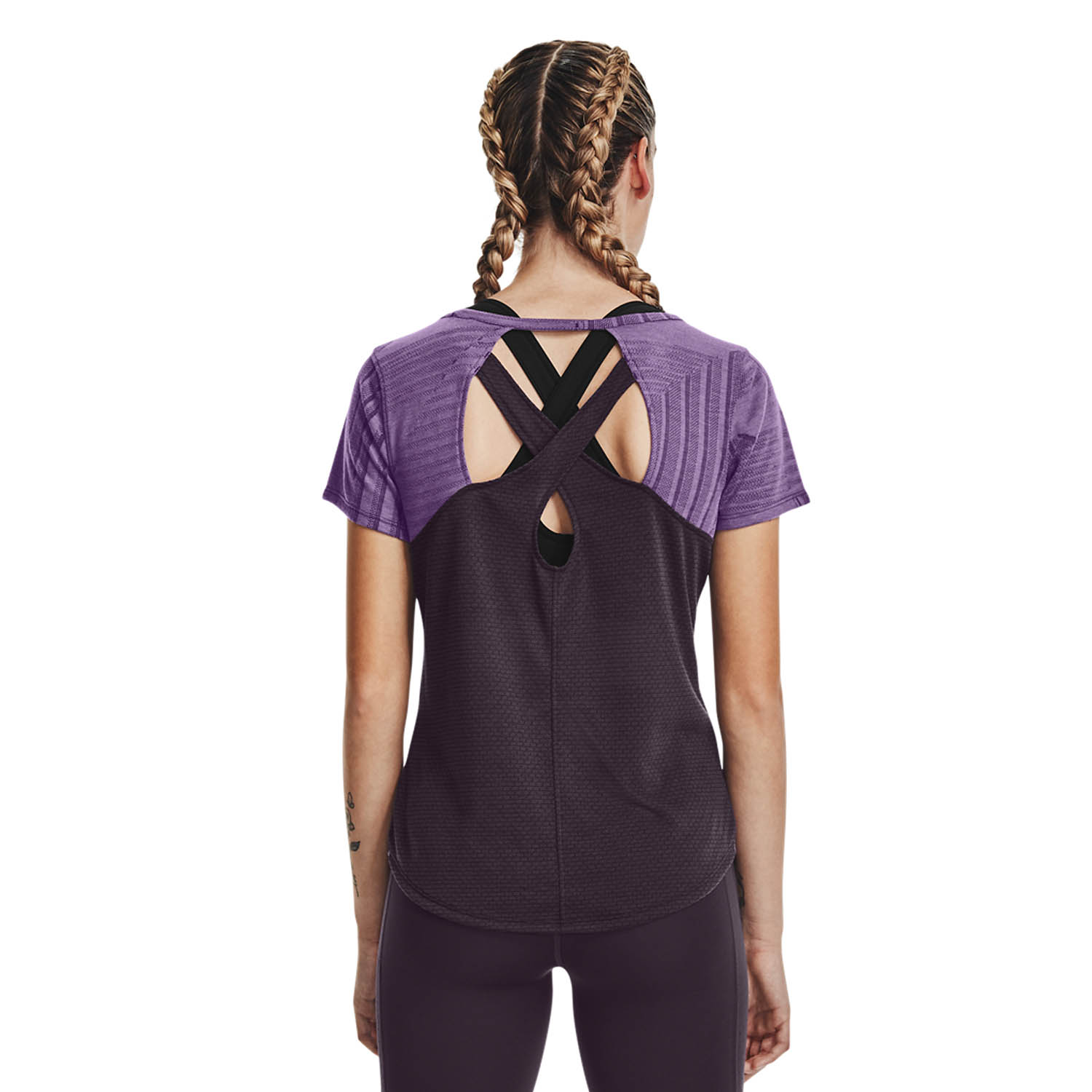Under Armour Streaker Deco Diamond Maglietta Retro Purple/Reflective