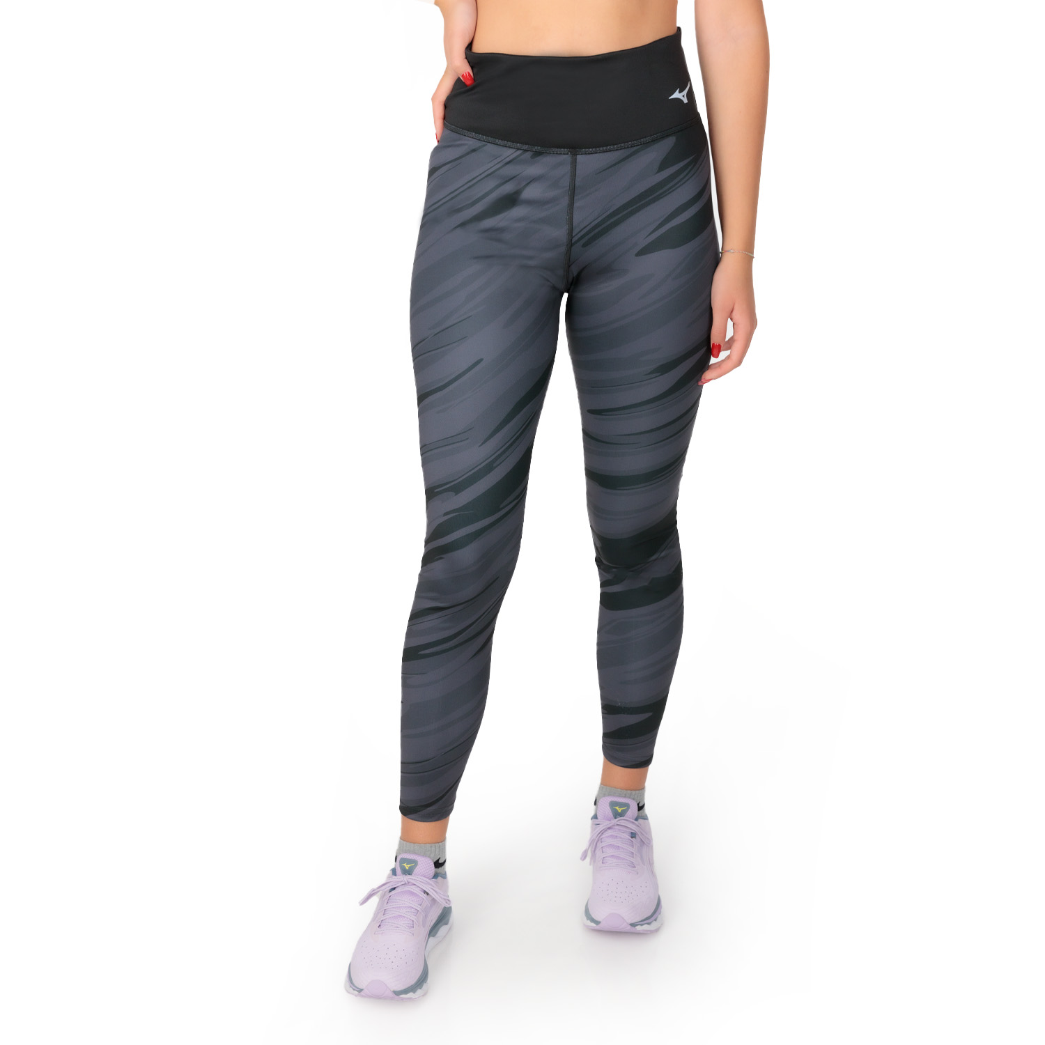 Mizuno 7/8 Printed Tights Black