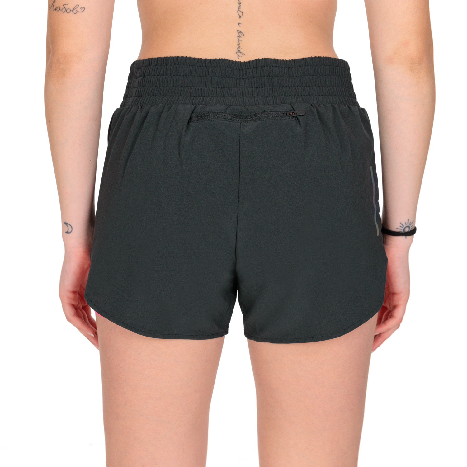 Mizuno Classic Logo 2 in 1 4.5in Pantaloncini Black/Sangria Sunset