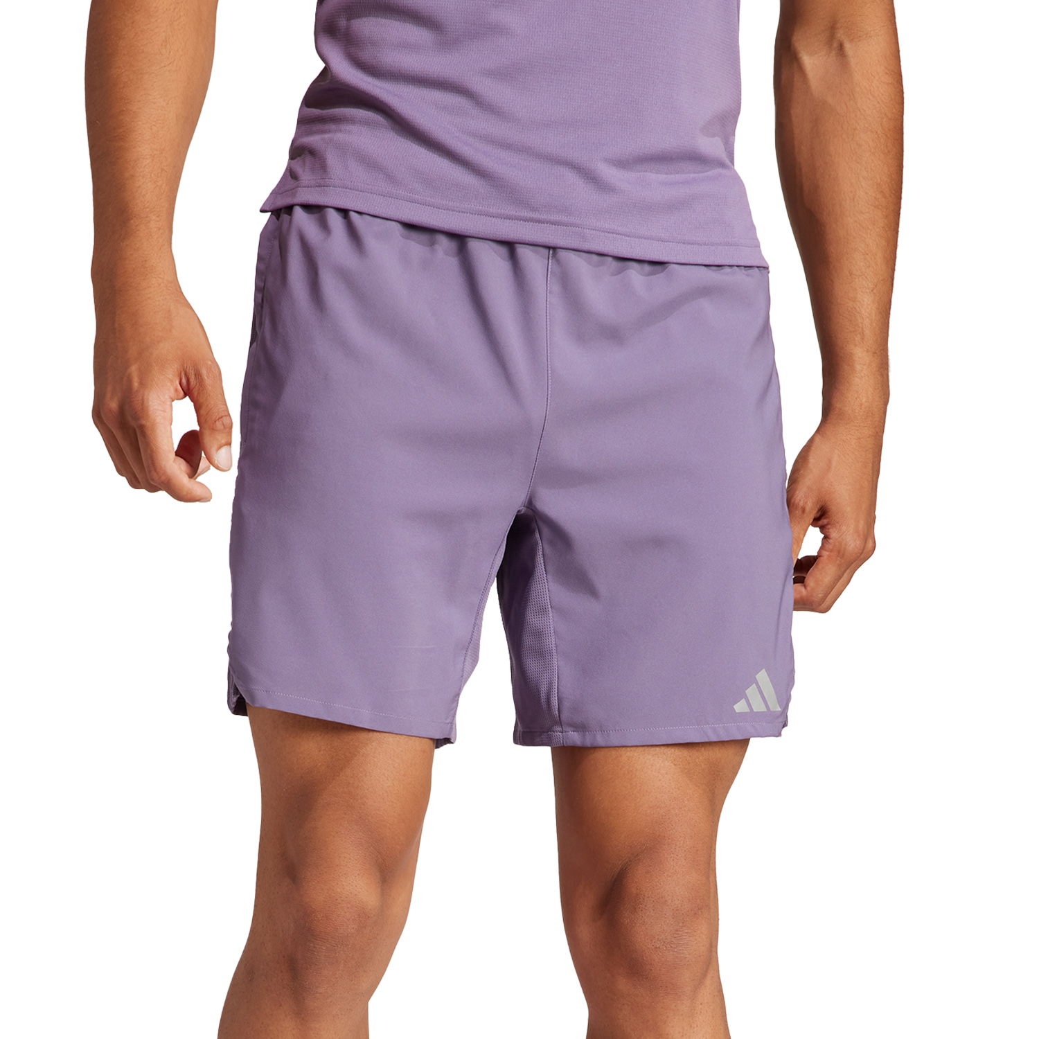 adidas HIIT 3 Stripes 7in Pantaloncini Shadow Violet