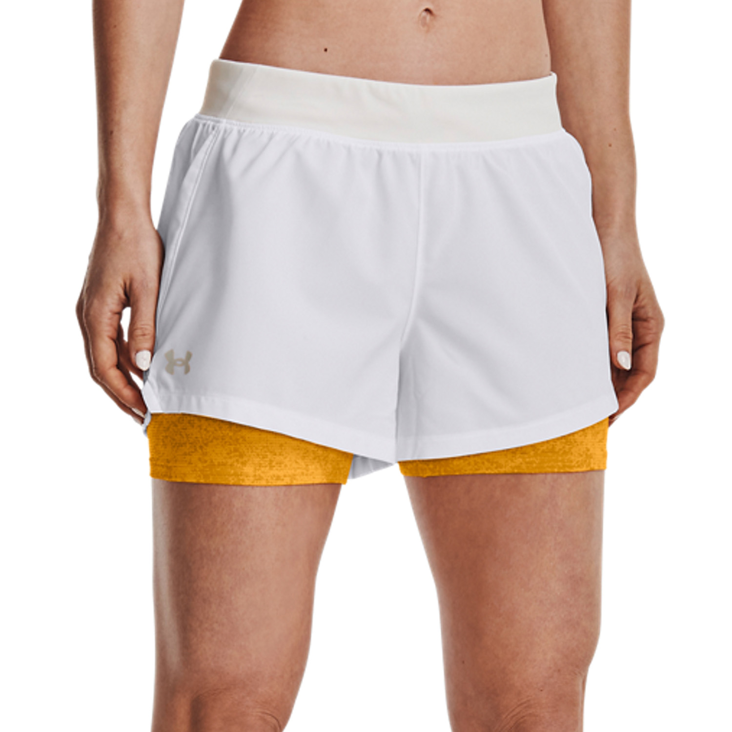Under Armour Iso Chill 2 in 1 3in Pantaloncini White/Rise/Reflective