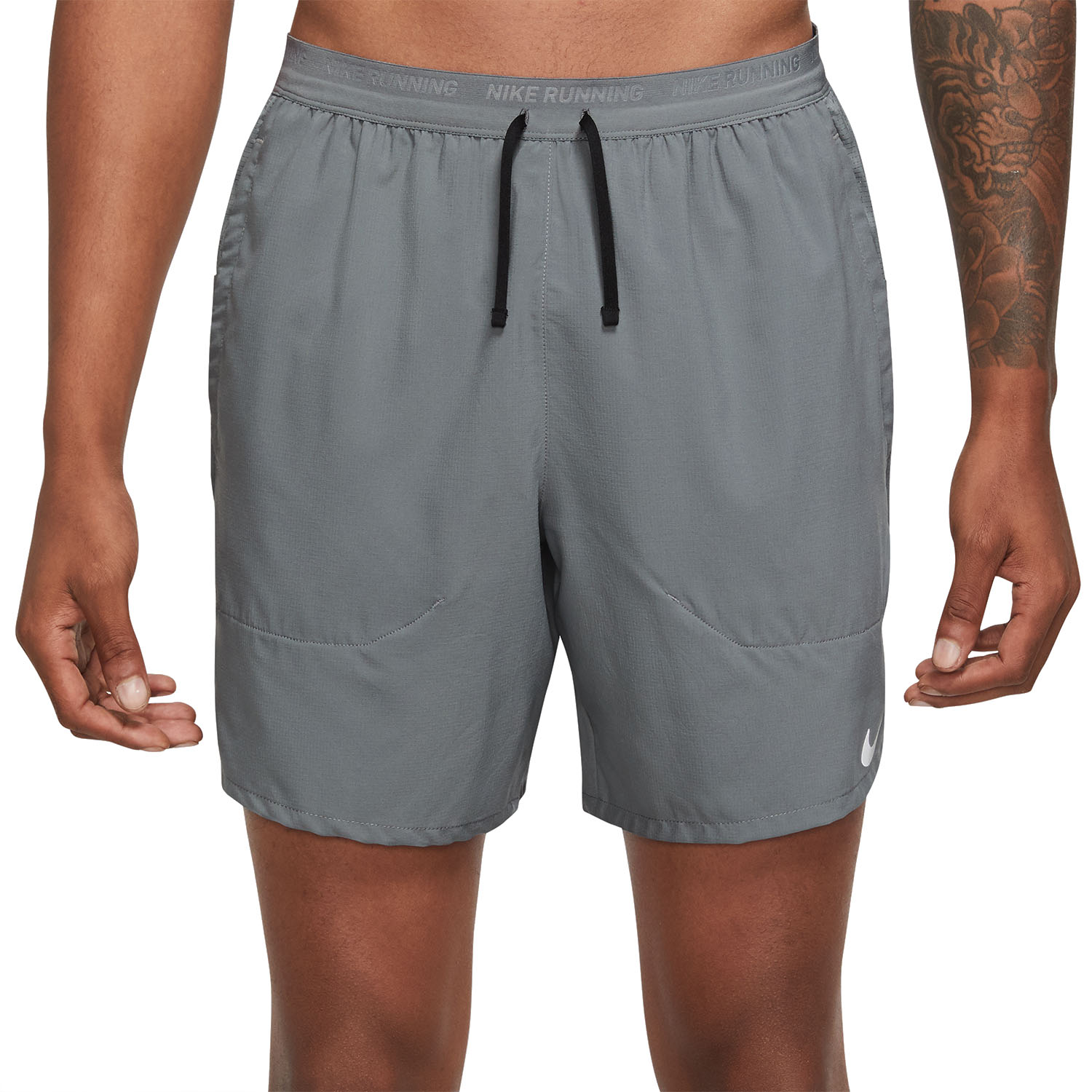 Nike Dri-FIT Stride 7in Pantaloncini Smoke Grey/Black/Reflective Silver
