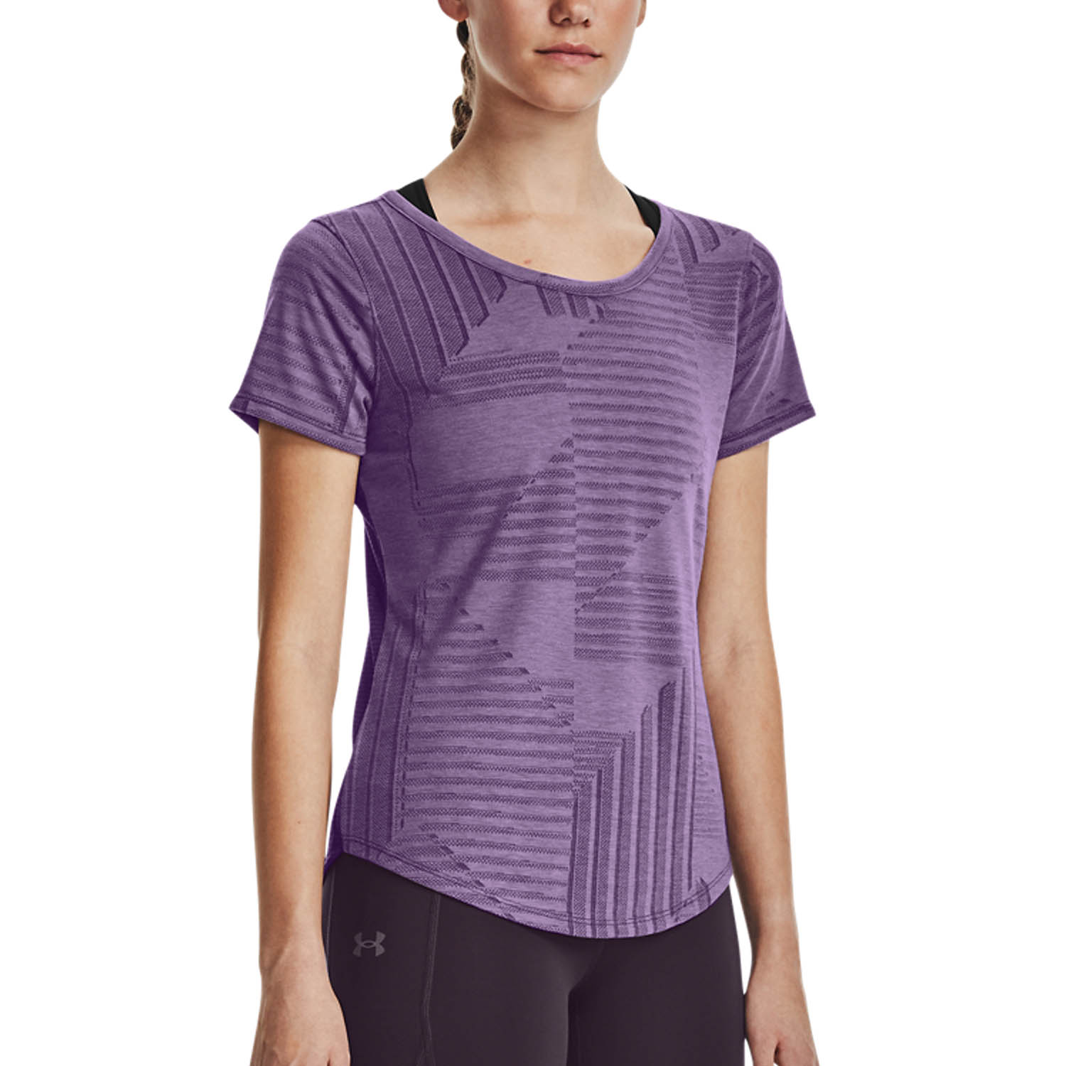 Under Armour Streaker Deco Diamond Maglietta Retro Purple/Reflective
