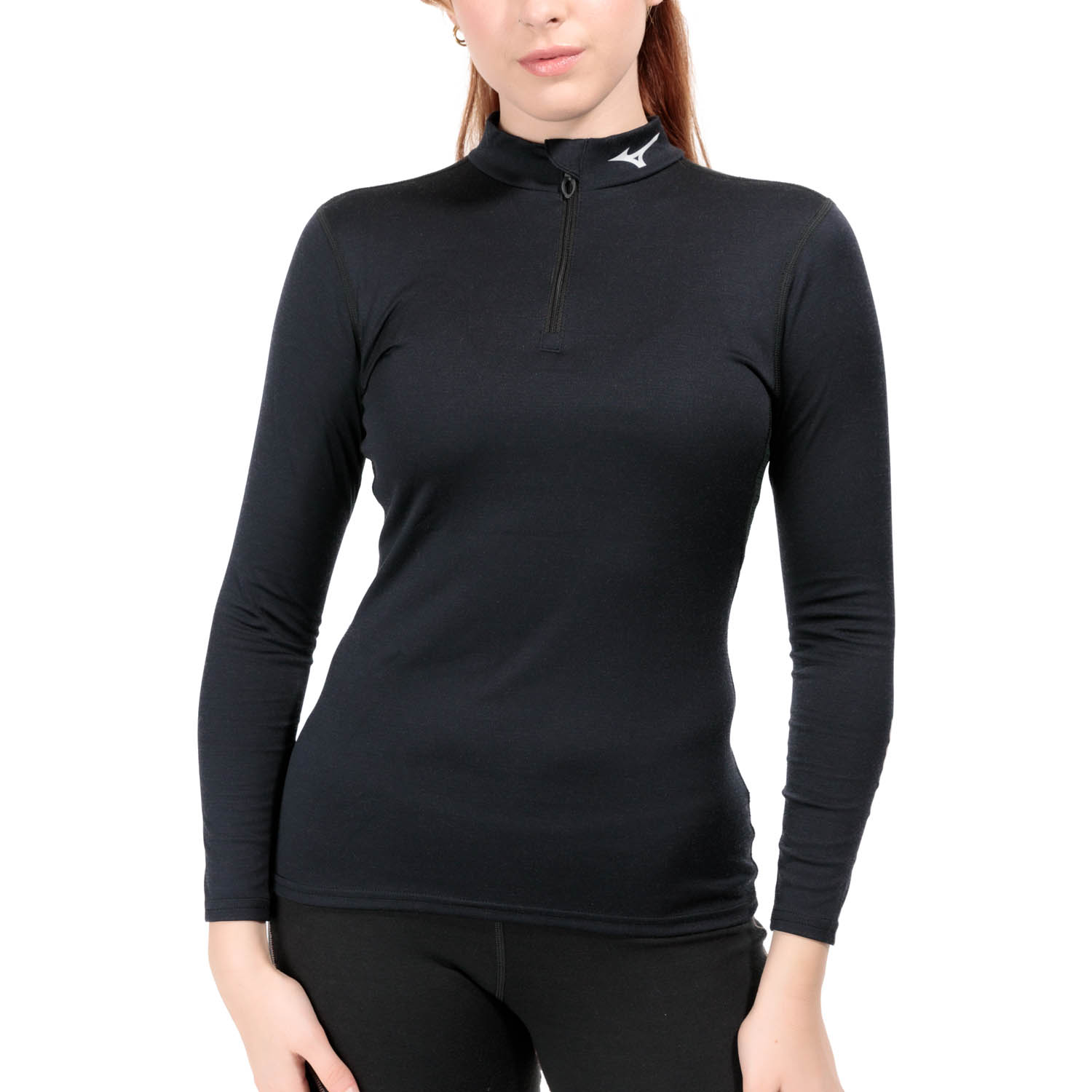 Mizuno Mid Weight Breath Thermo Logo Maglia Black