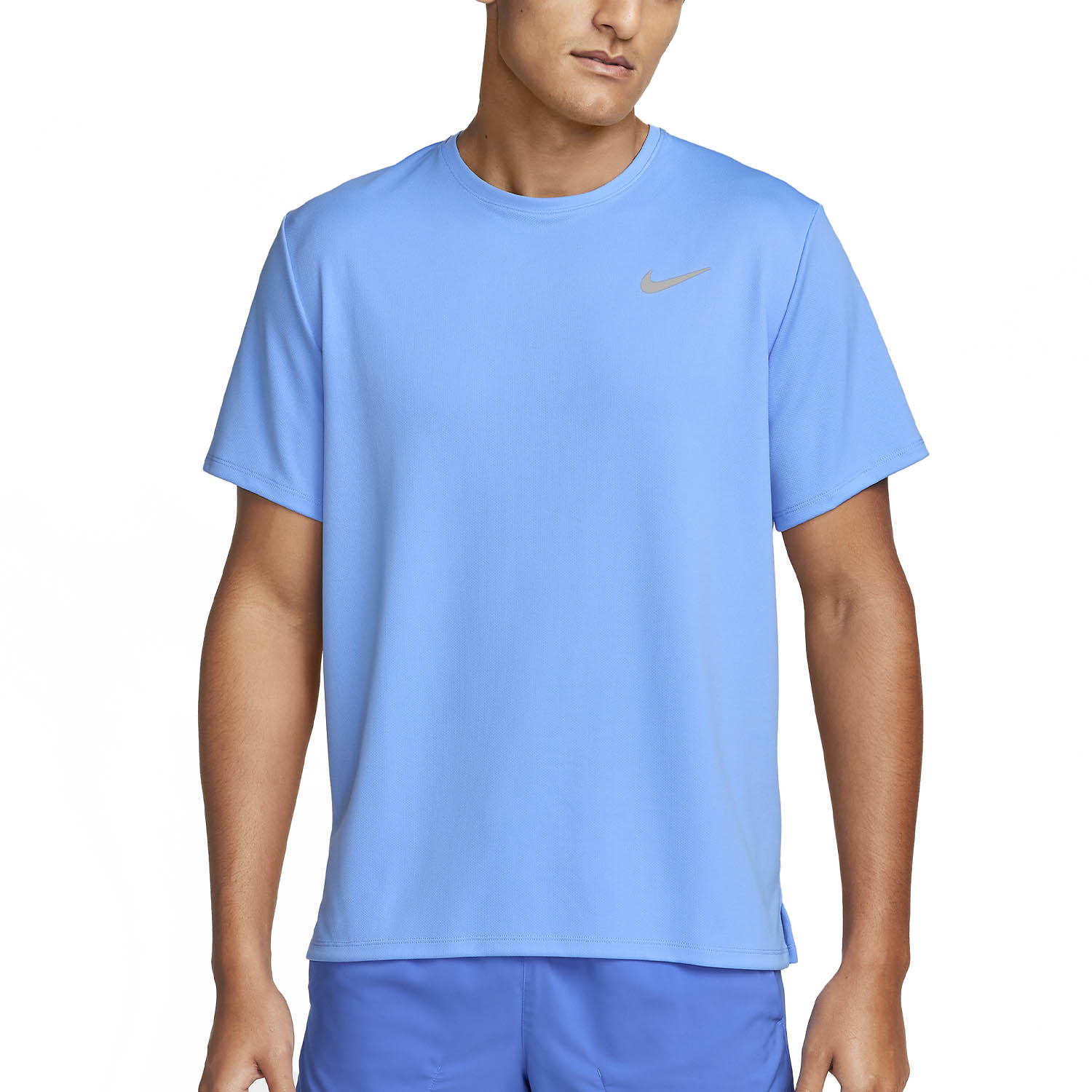 Nike Dri-FIT UV Run Division Miler Maglietta University Blue/Reflective Silver