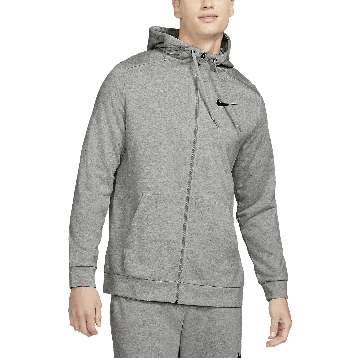 Nike Dri-FIT Logo Felpa Dark Grey Heather/Black