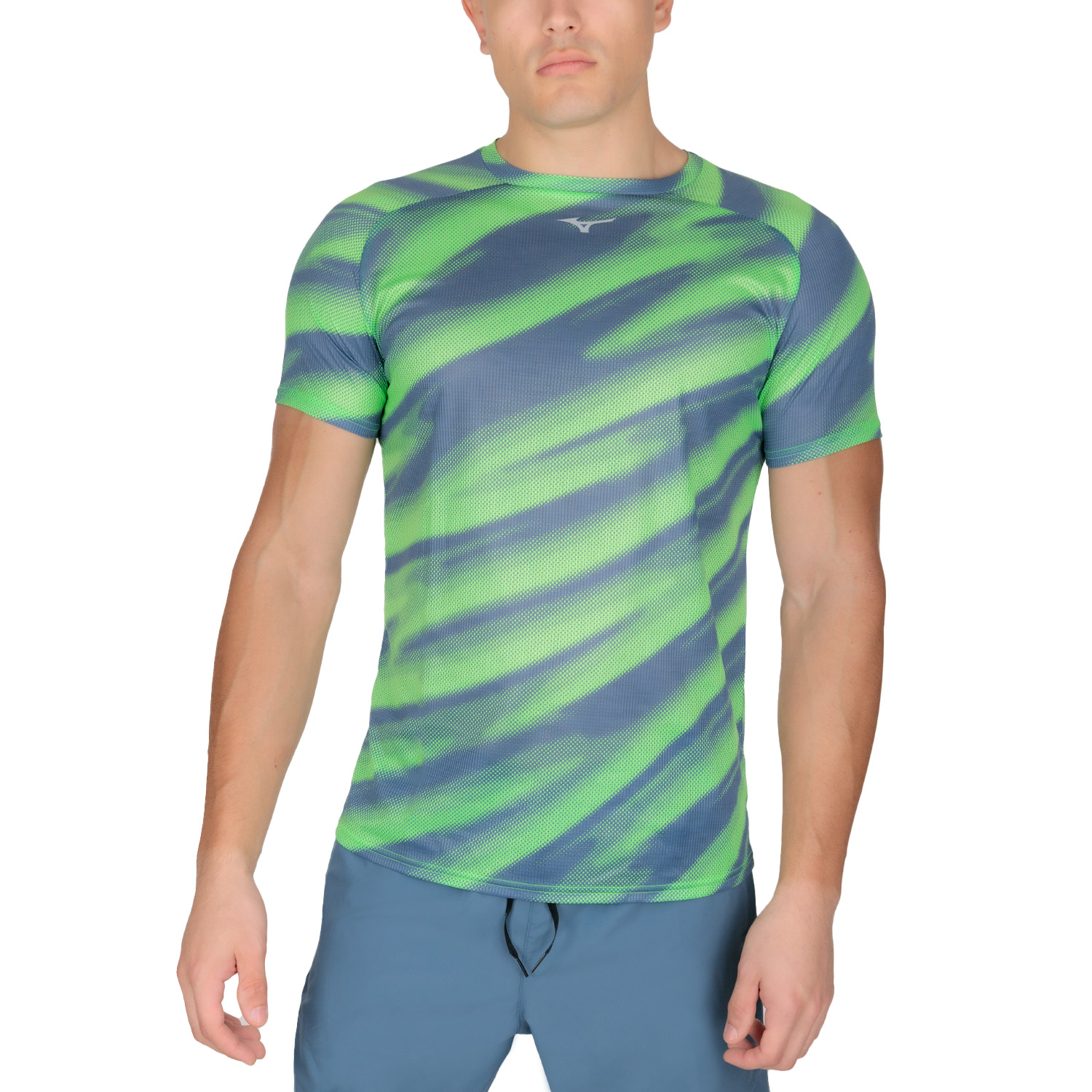 Mizuno Dryaeroflow Graphic Print Maglietta Light Green