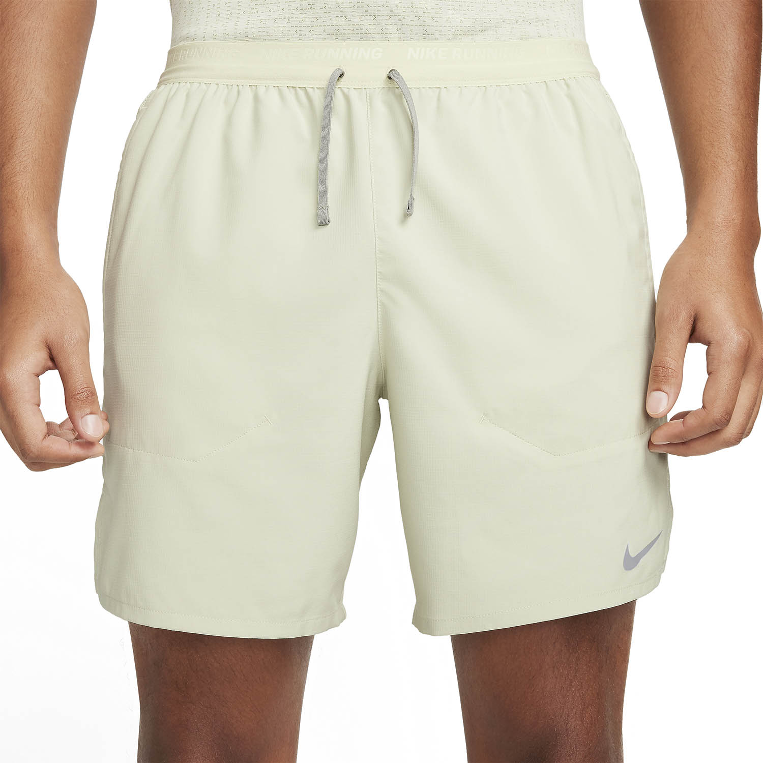 Nike Dri-FIT Stride 2 in 1 7in Pantaloncini Olive Aura/Dark Stucco/Reflective Silver