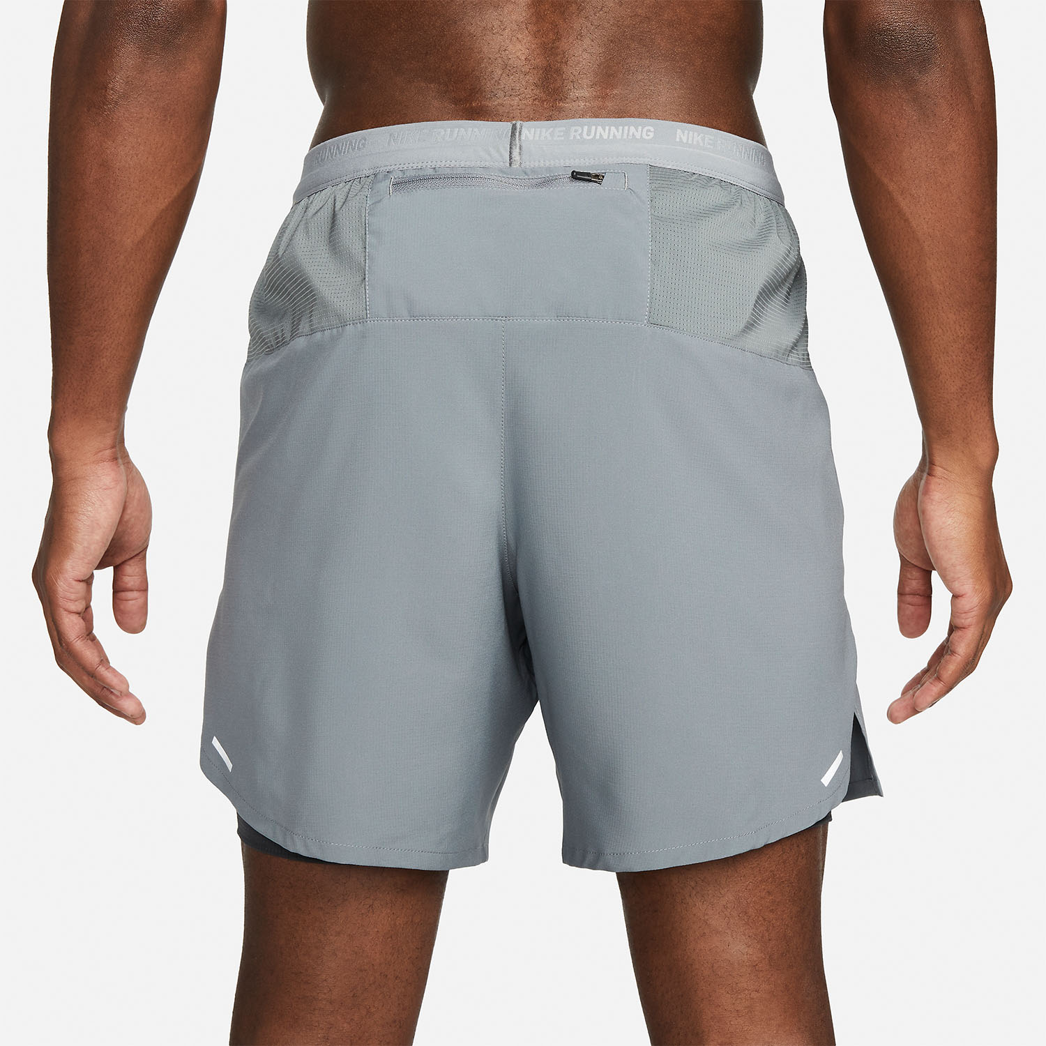 Nike Dri-FIT Stride 2 in 1 7in Pantaloncini Smoke Grey/Reflective Silver