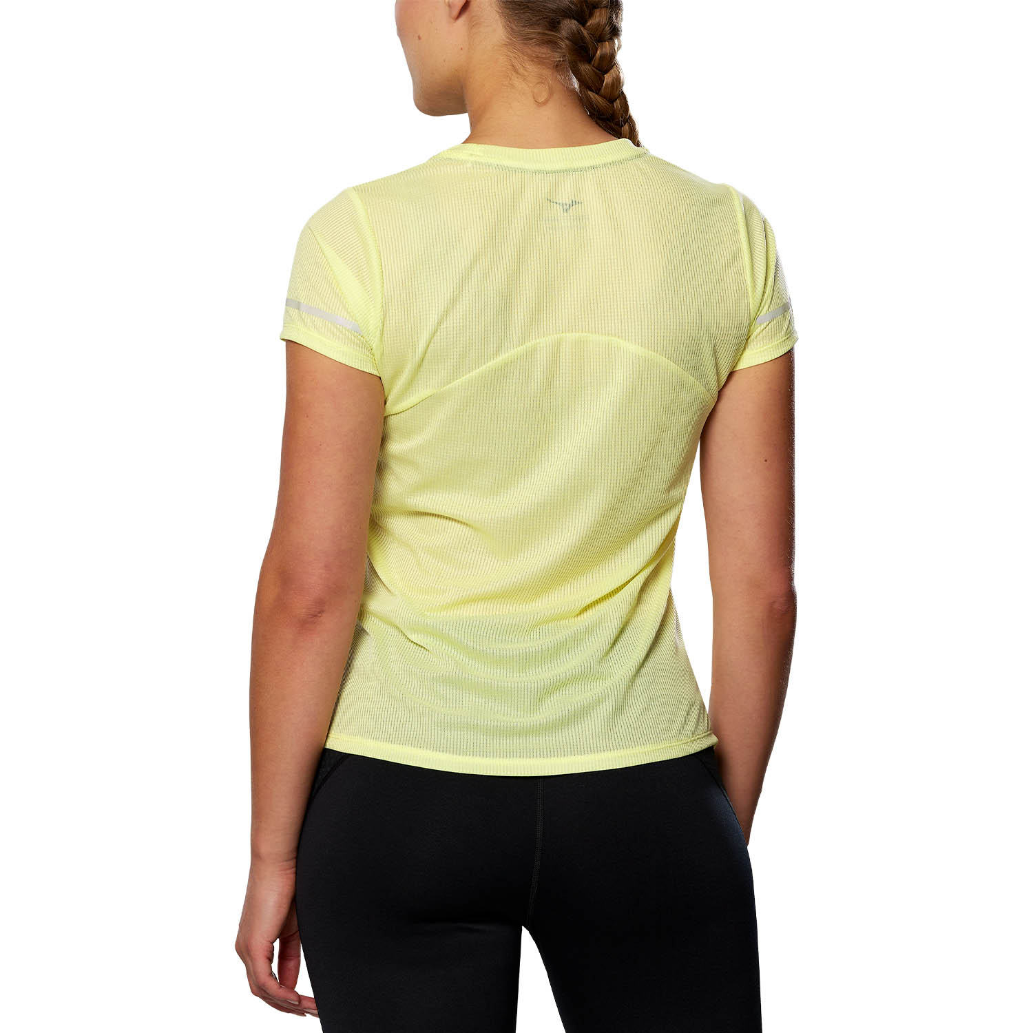 Mizuno Dryaeroflow Logo Maglietta Pale Lime Yellow