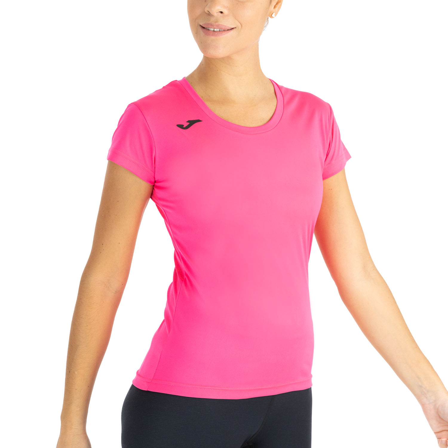 Joma Record II Maglietta Fluor Pink/Black