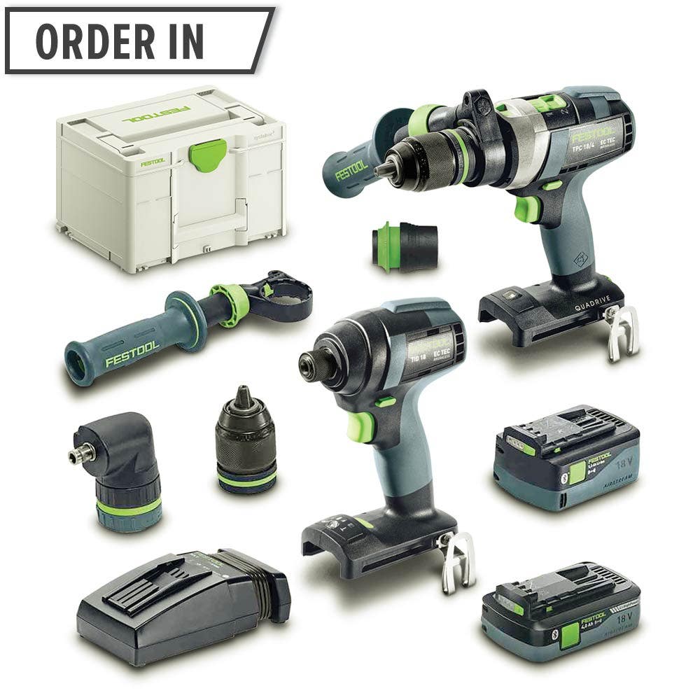 FESTOOL 18V 2 Piece 1 x 4.0Ah / 1 x 5.2Ah Combo Kit 576999