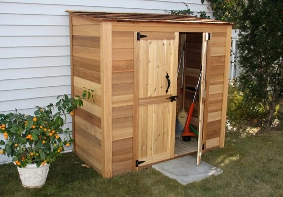 Today's Outdoor Living Large Garden Cabin 6' wide x 3' thick solid wood tool shed